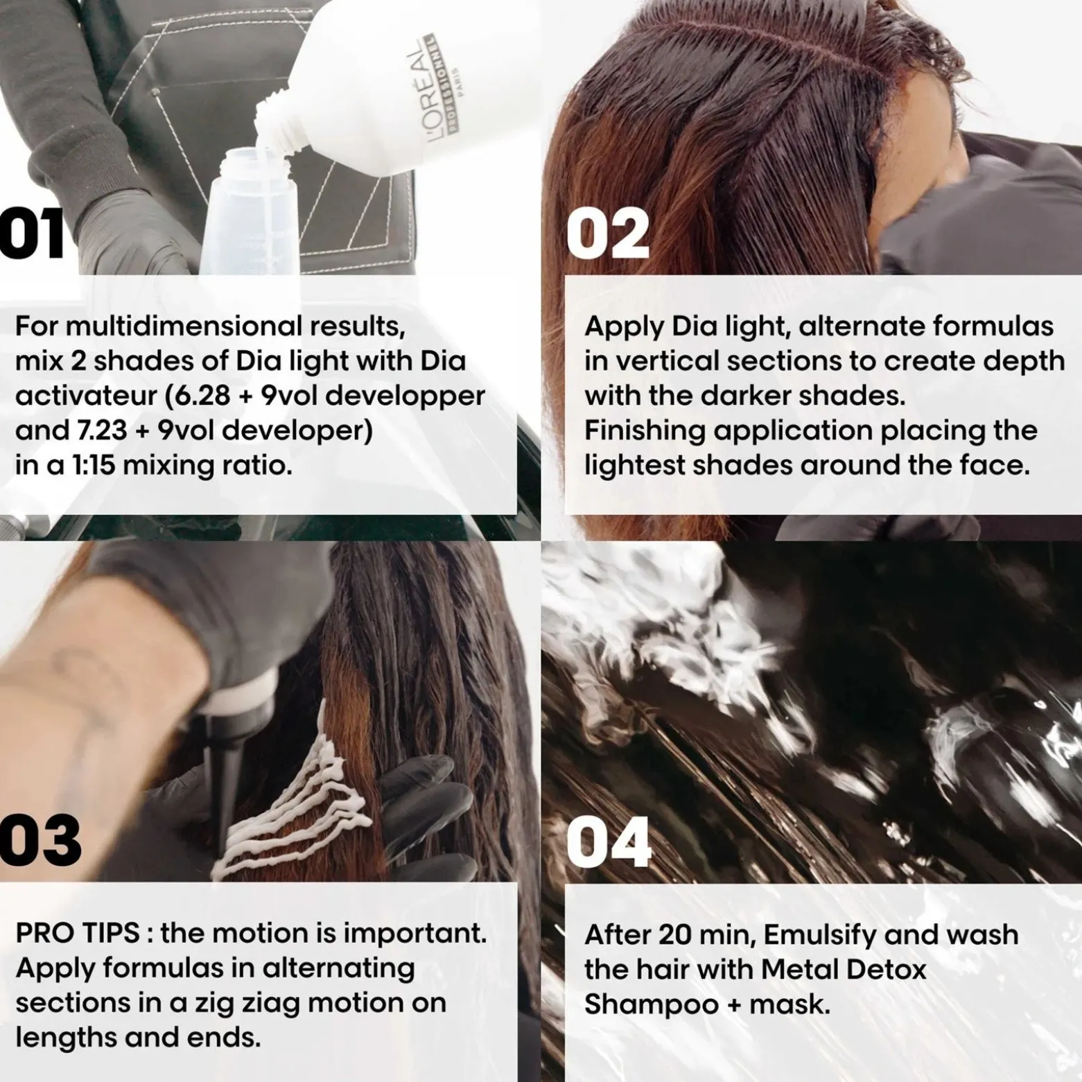 L'Oréal Professionnel Dia Light Hyaluronic Acidic Gloss Color Demi-Permanent Hair Dye 9.1 Very Light Ash Blonde 60ml (2.02floz)