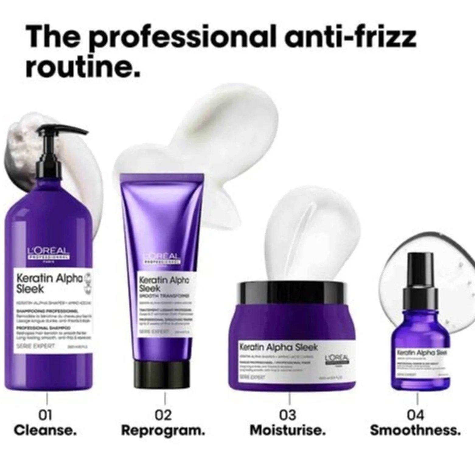 L'Oréal Professionnel Série Expert Keratin Alpha Sleek Professional Shampoo 500ml (16.9floz)