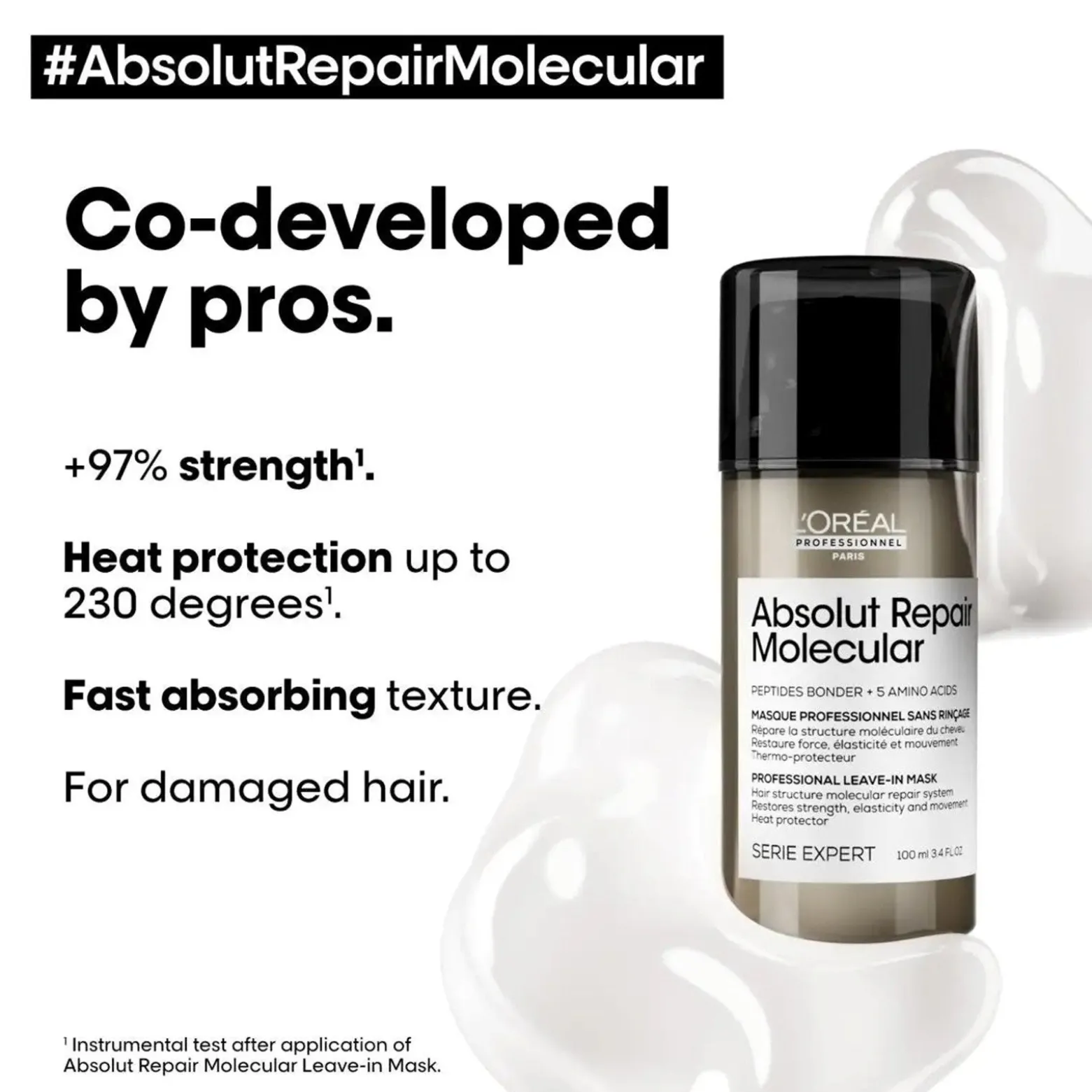 L'Oréal Professionnel Série Expert Absolut Repair Molecular Professional Leave-In Mask 100ml (3.4 fl oz)