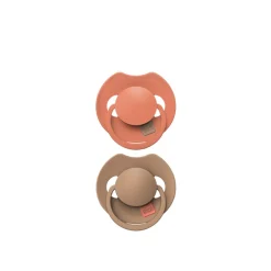 LOVI Prime Silicone Dynamic Soother 6-18m Granola/Orange x2