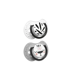 LOVI Salt & Pepper Silicone Dynamic Soother 6-18m x2