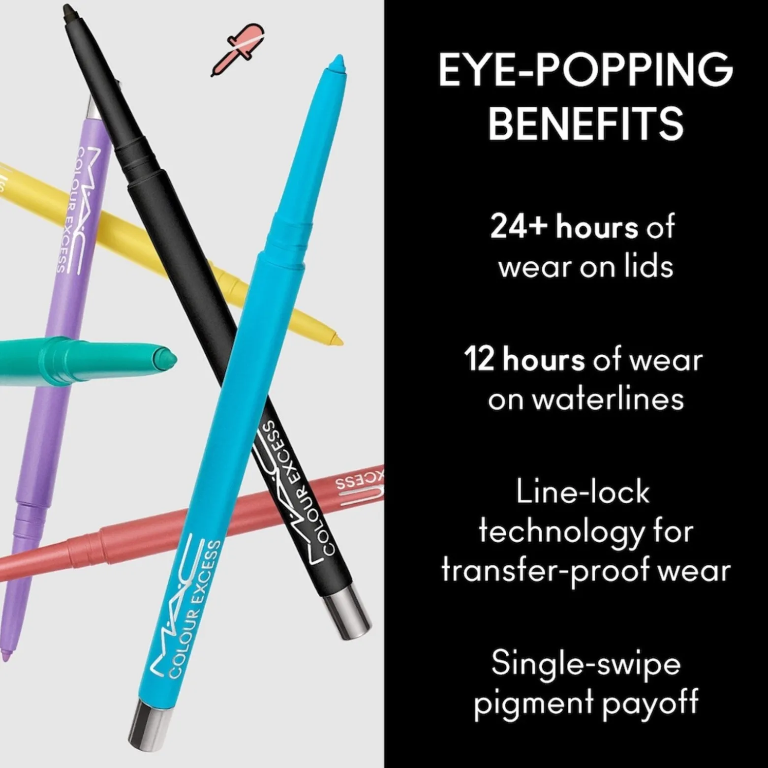 M.A.C Cosmetics Color Excess Gel Pencil Eyeliner Glide Or Die 0.35g (0.01oz)