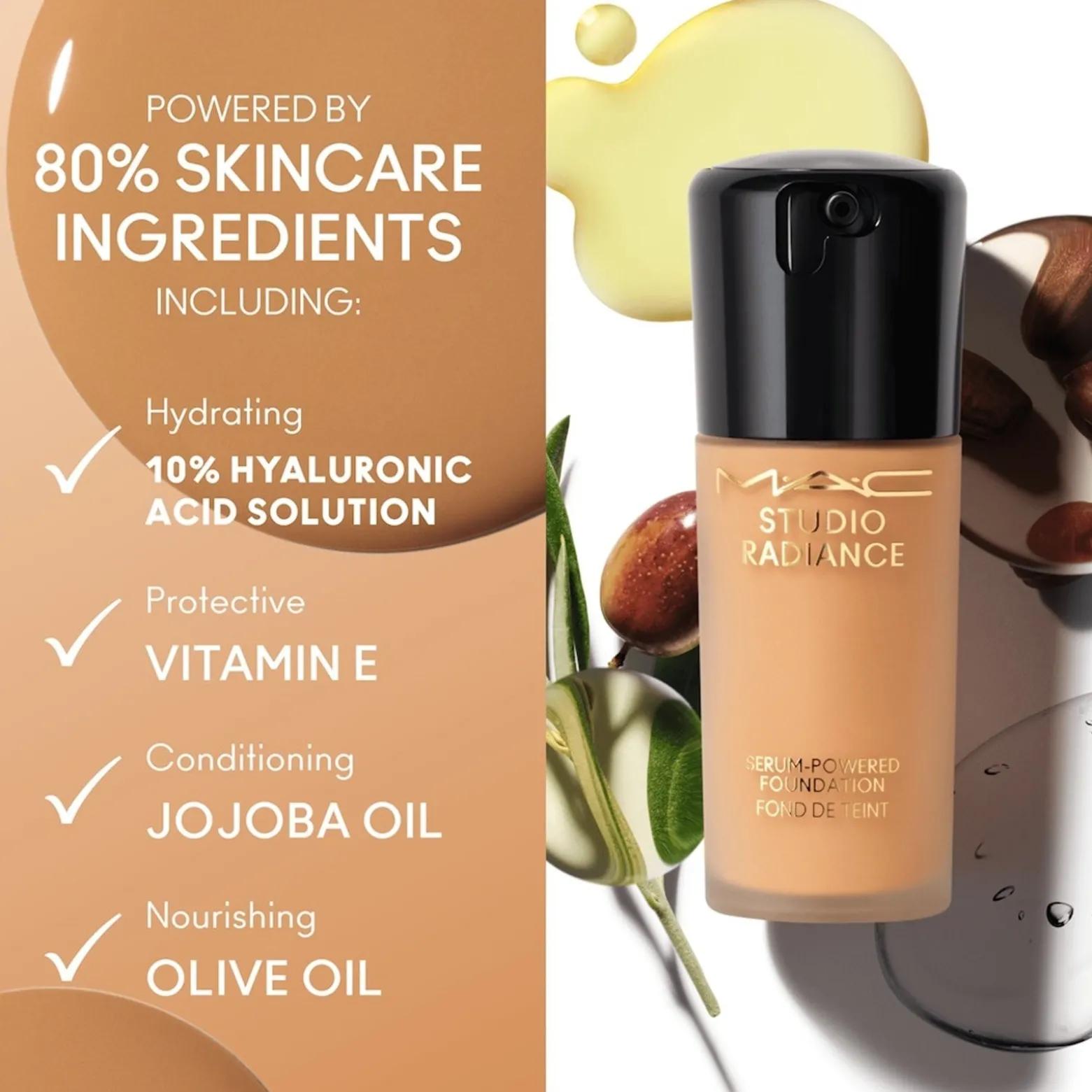 M.A.C Cosmetics Studio Radiance Serum-Powdered Foundation NC50 30ml (1floz)