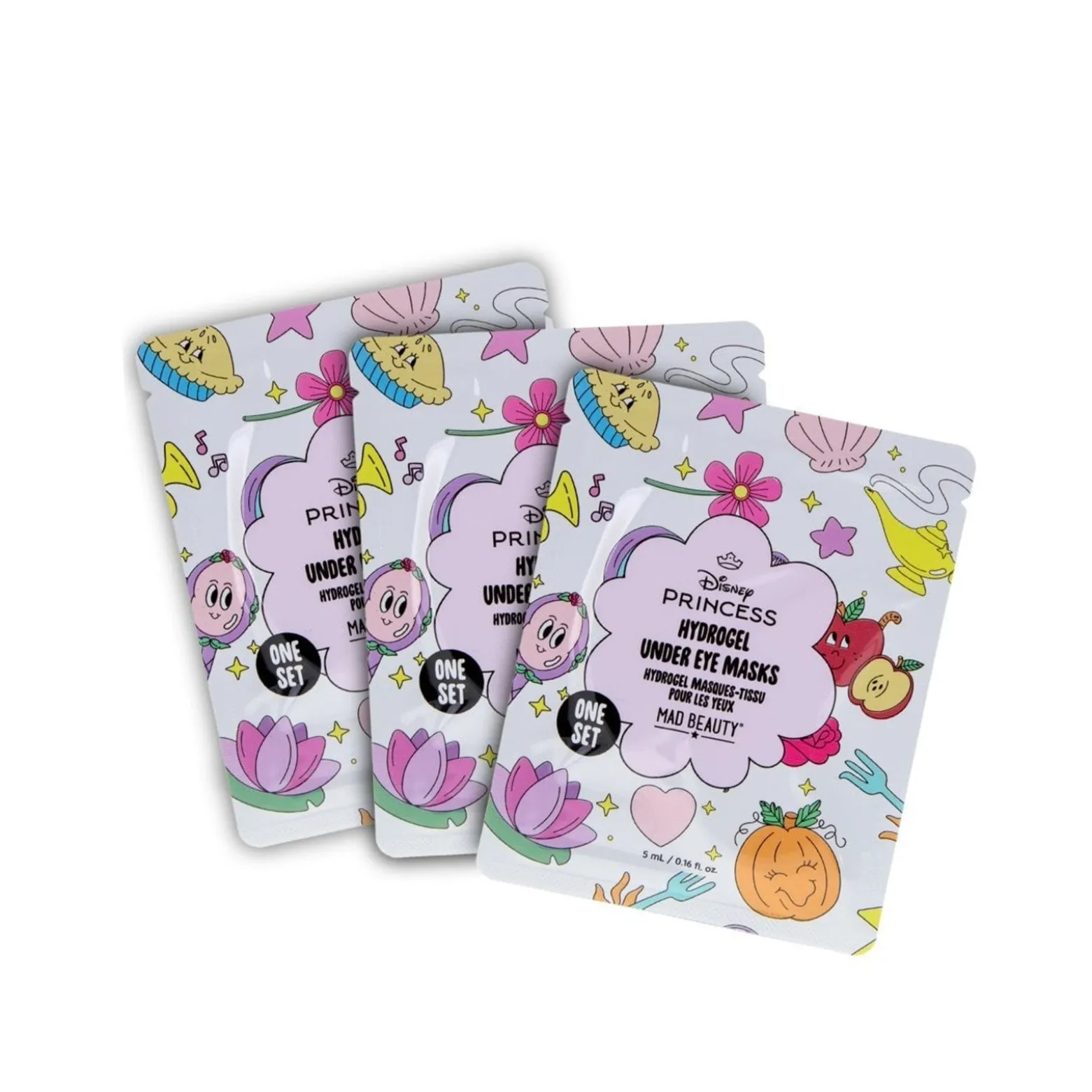 Mad Beauty Disney Princess Express Yourself Hydrogel Under Eye Masks x3 (0.16floz x3)
