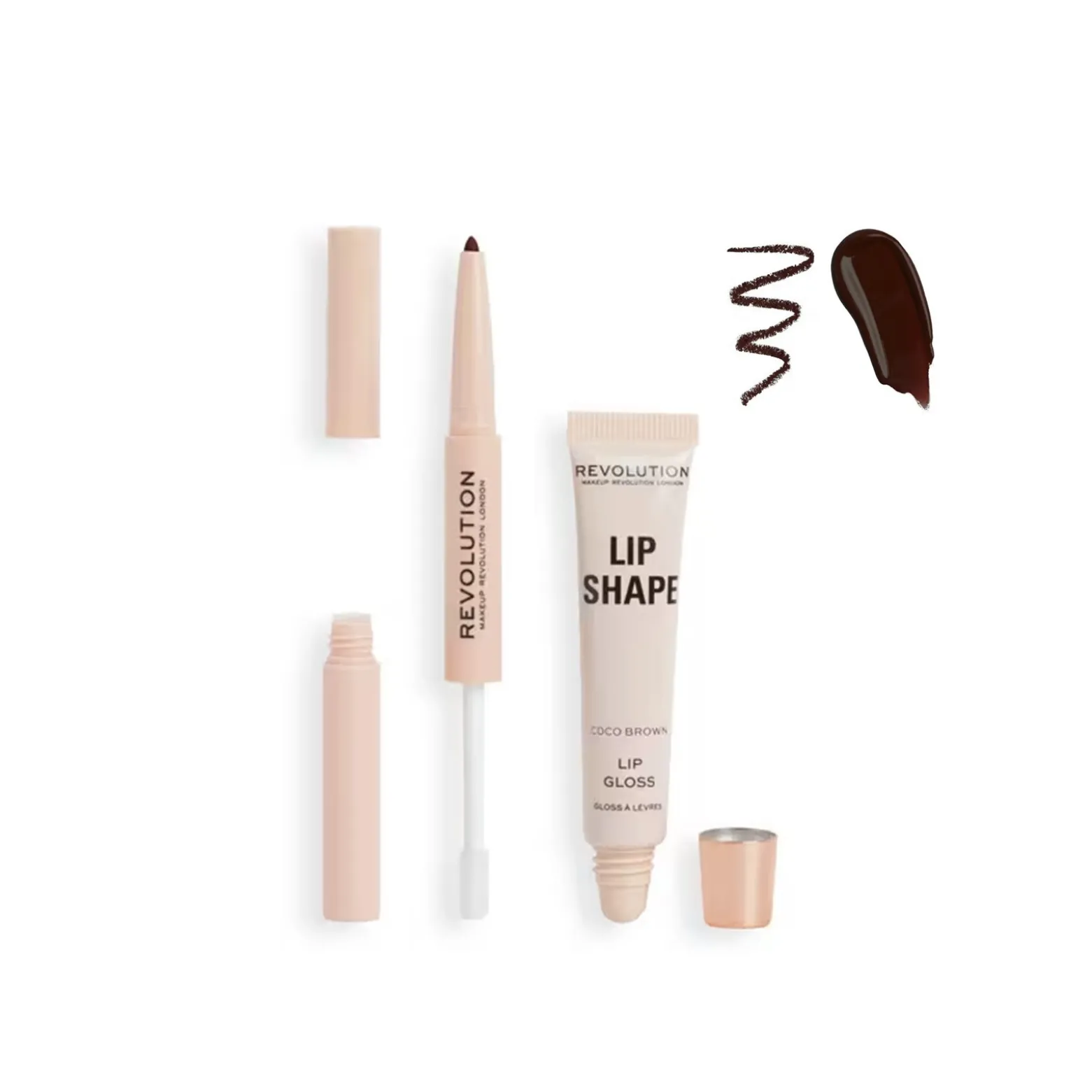Makeup Revolution Lip Shape Kit Coco Brown