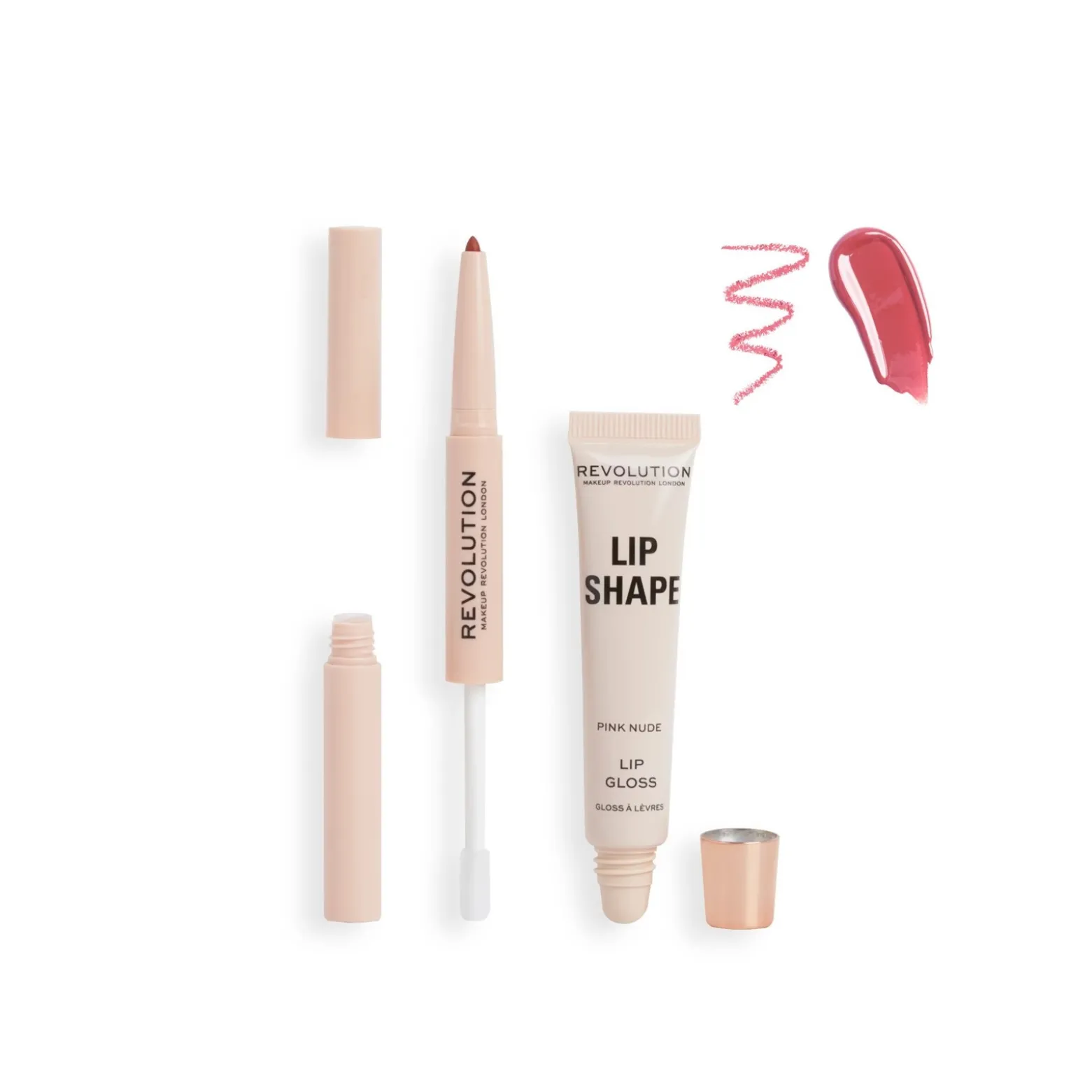 Makeup Revolution Lip Shape Kit Pink Nude