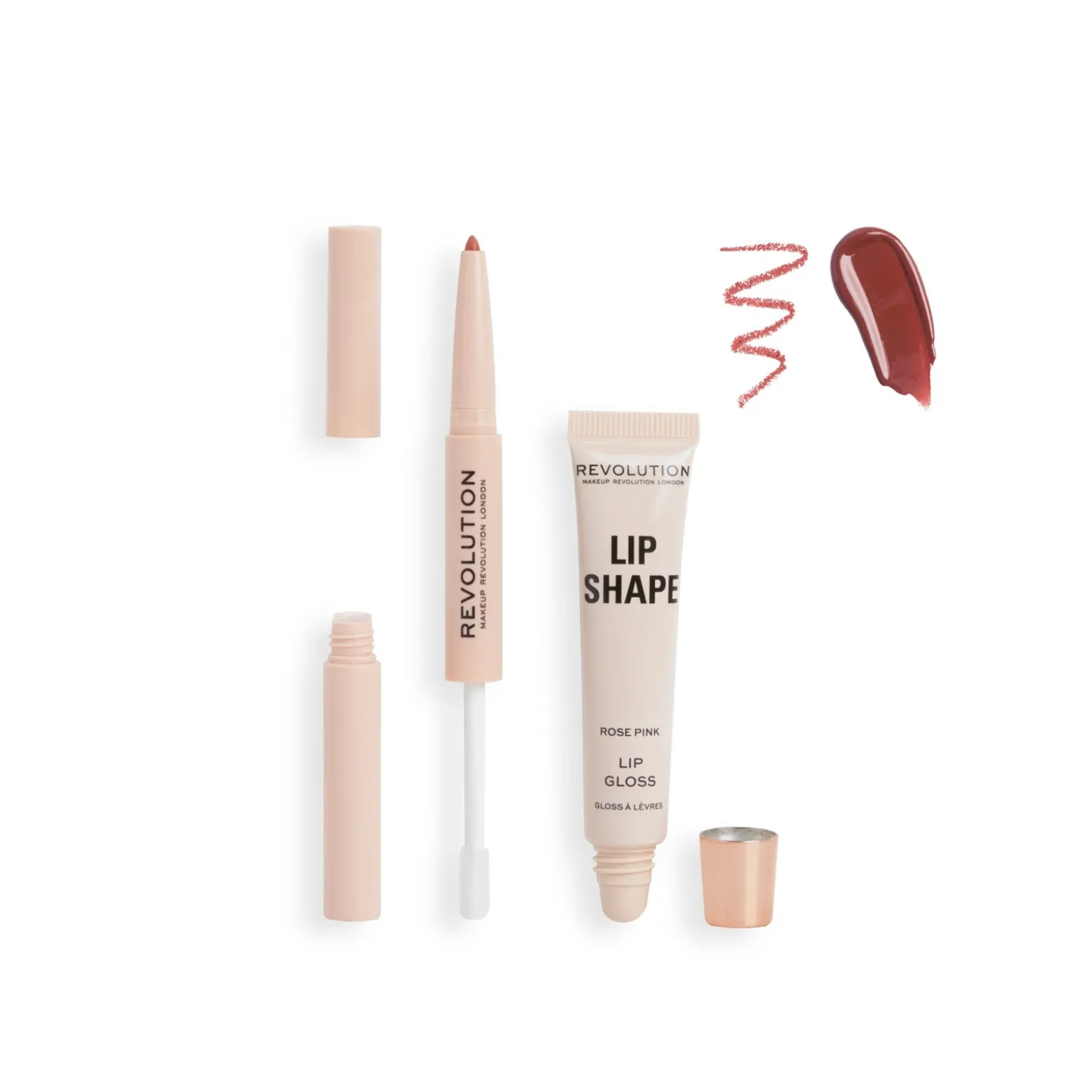 Makeup Revolution Lip Shape Kit Rose Pink