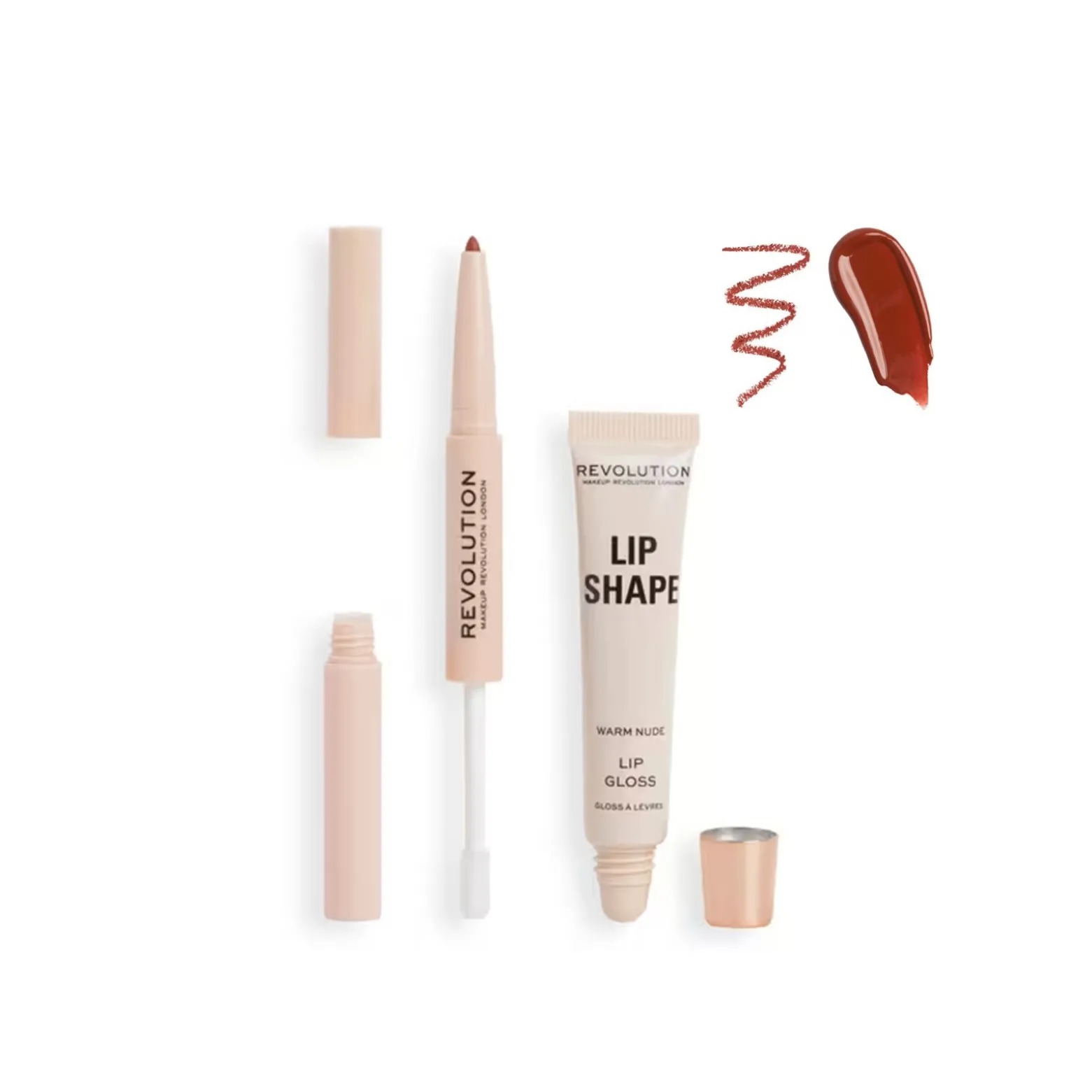 Makeup Revolution Lip Shape Kit Warm Nude