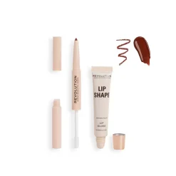 Makeup Revolution Lip Shape Kit Brown Nude