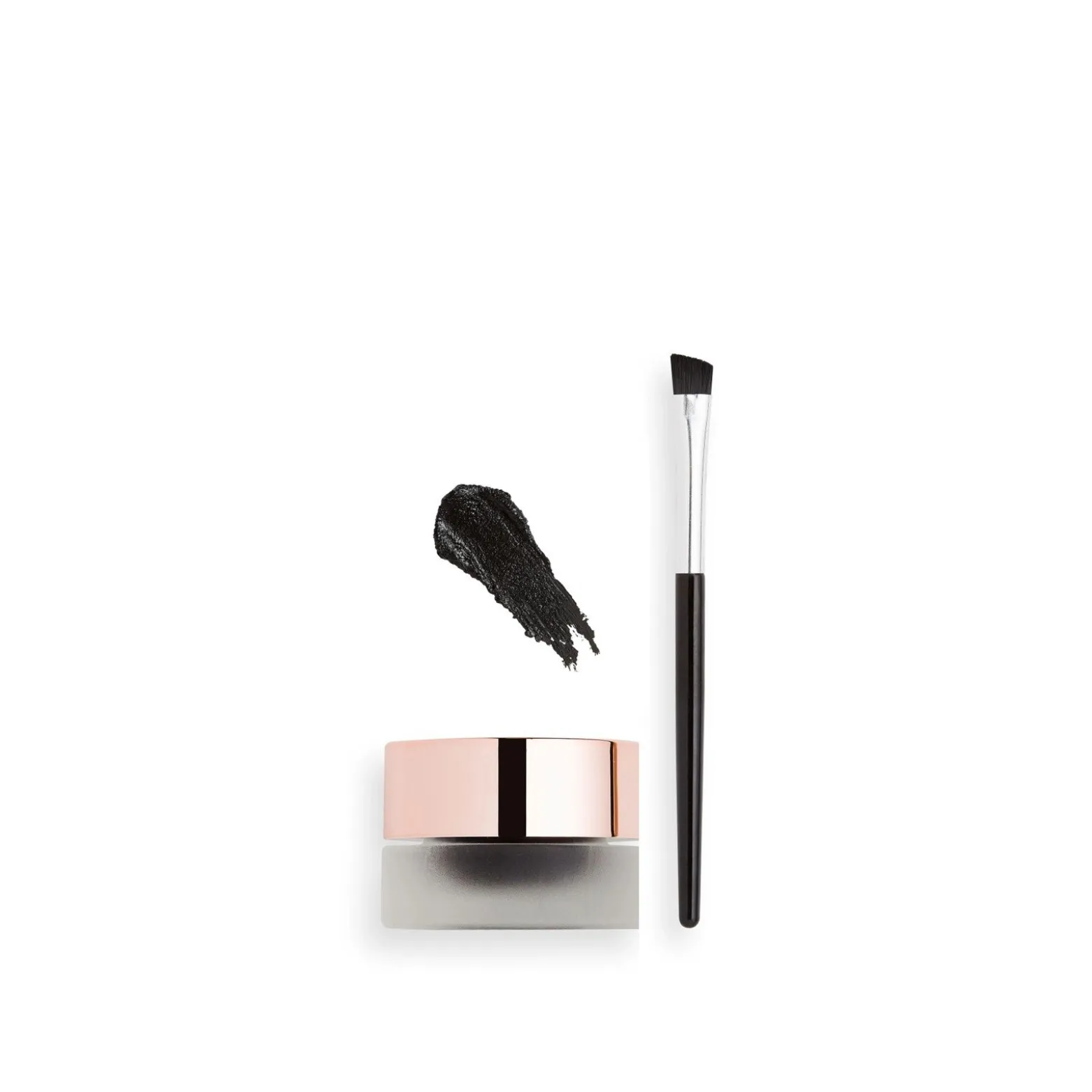 Makeup Revolution Ultra Pigmented Gel Eyeliner Pot With Precision Angled Brush Black 3g (0.10oz)