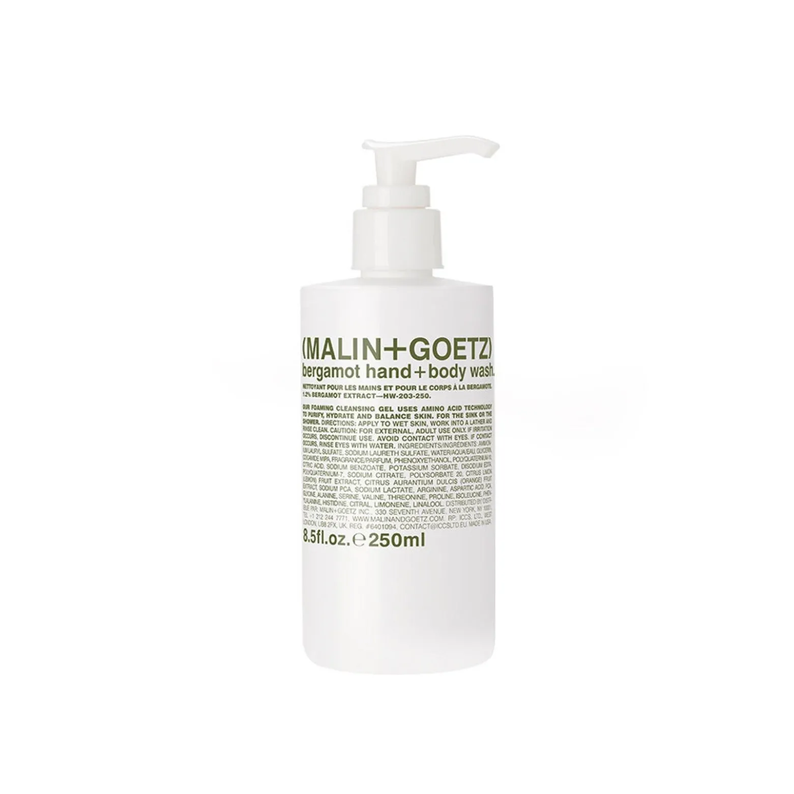 MALIN+GOETZ Bergamot Hand + Body Wash 250ml (8.5floz)