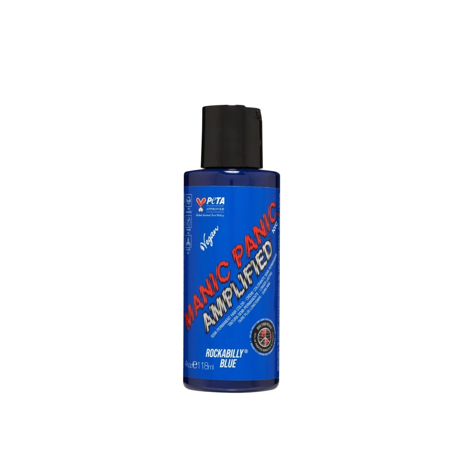 Manic Panic Amplified Semi-Permanent Hair Color Rockabilly Blue 118ml (4floz)