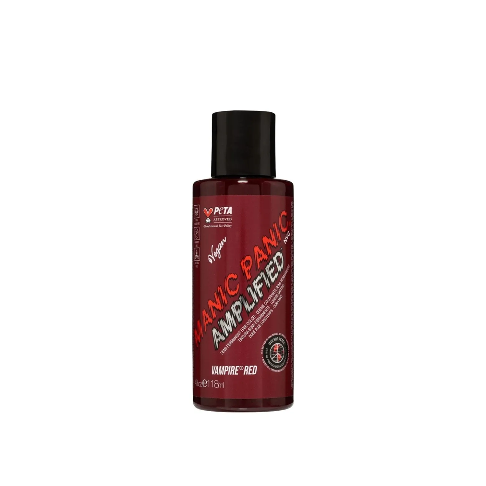 Manic Panic Amplified Semi-Permanent Hair Color Vampire Red 118ml (4floz)
