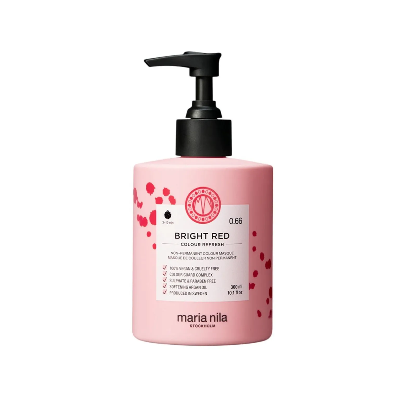 Maria Nila Color Refresh Semi-Permanent Color Mask 0.66 Bright Red 300ml (10.1floz)