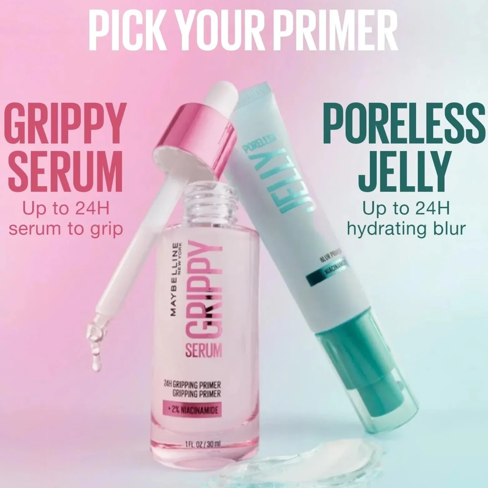Maybelline Grippy Serum 24h Hydrating Grip Primer 30ml (1floz)