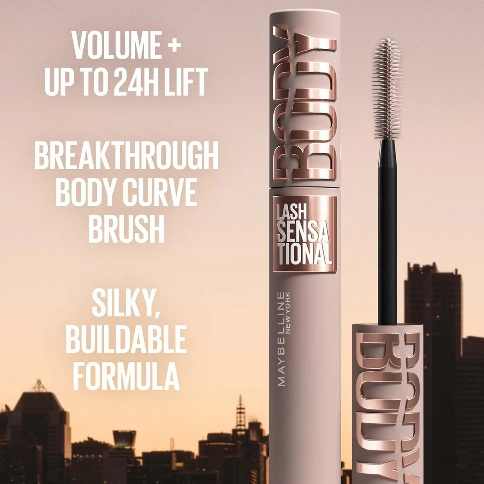 Maybelline Lash Sensational Body Washable Mascara Black 9.6ml (0.32floz)