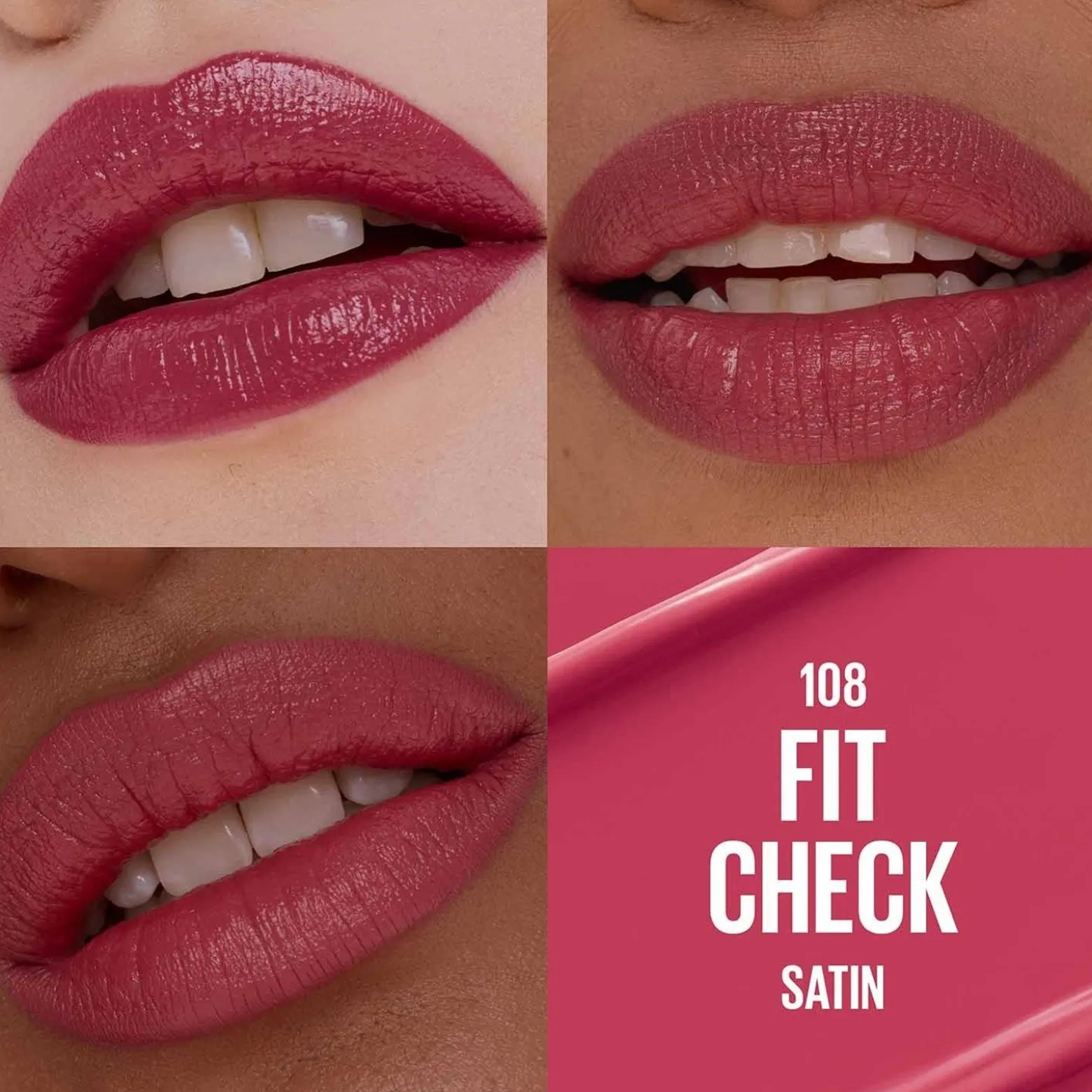 Maybelline Moisturizing Serum Satin Lipstick 108 Fit Check