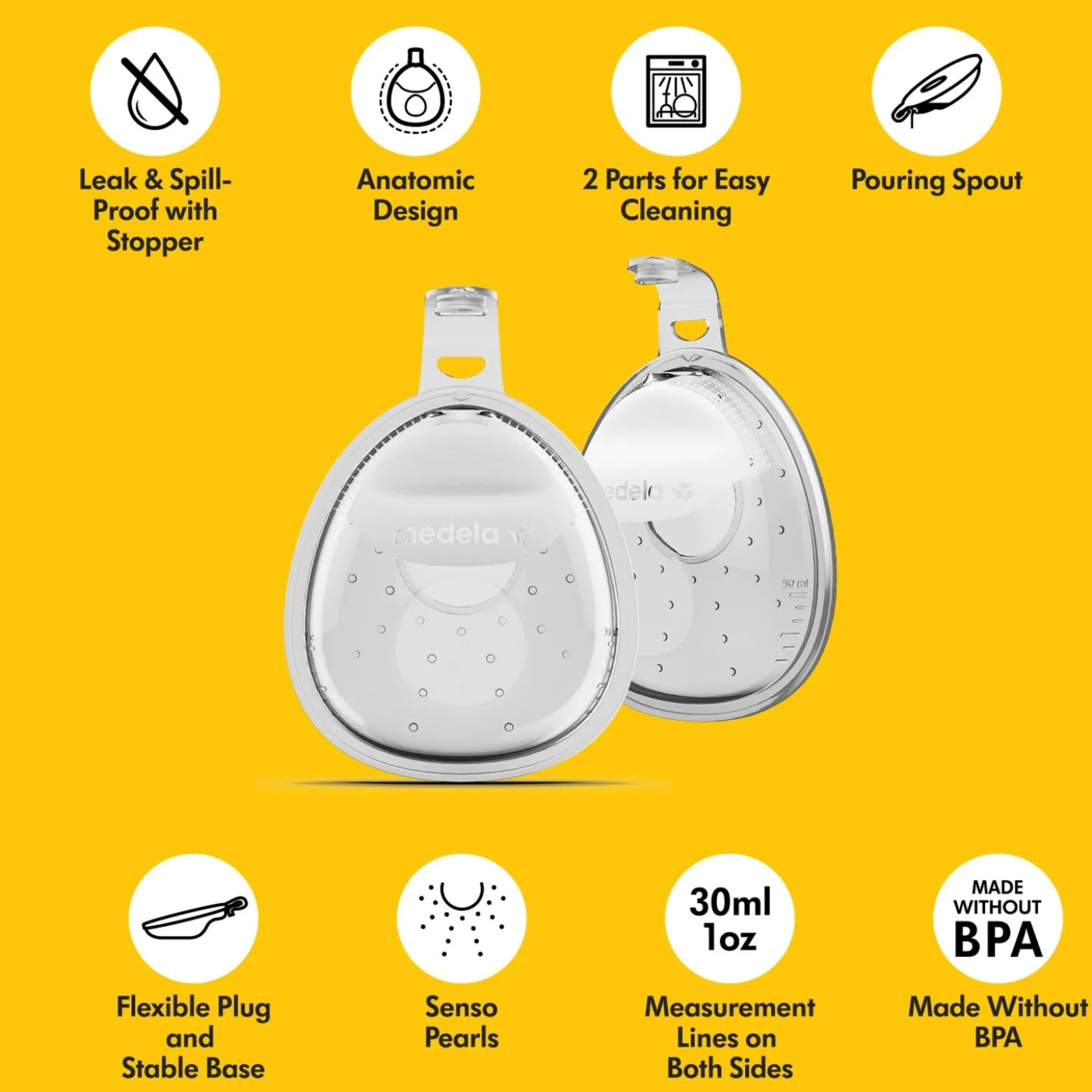 Medela In-Bra Breast Milk Collector 30ml x2 (2x1floz)