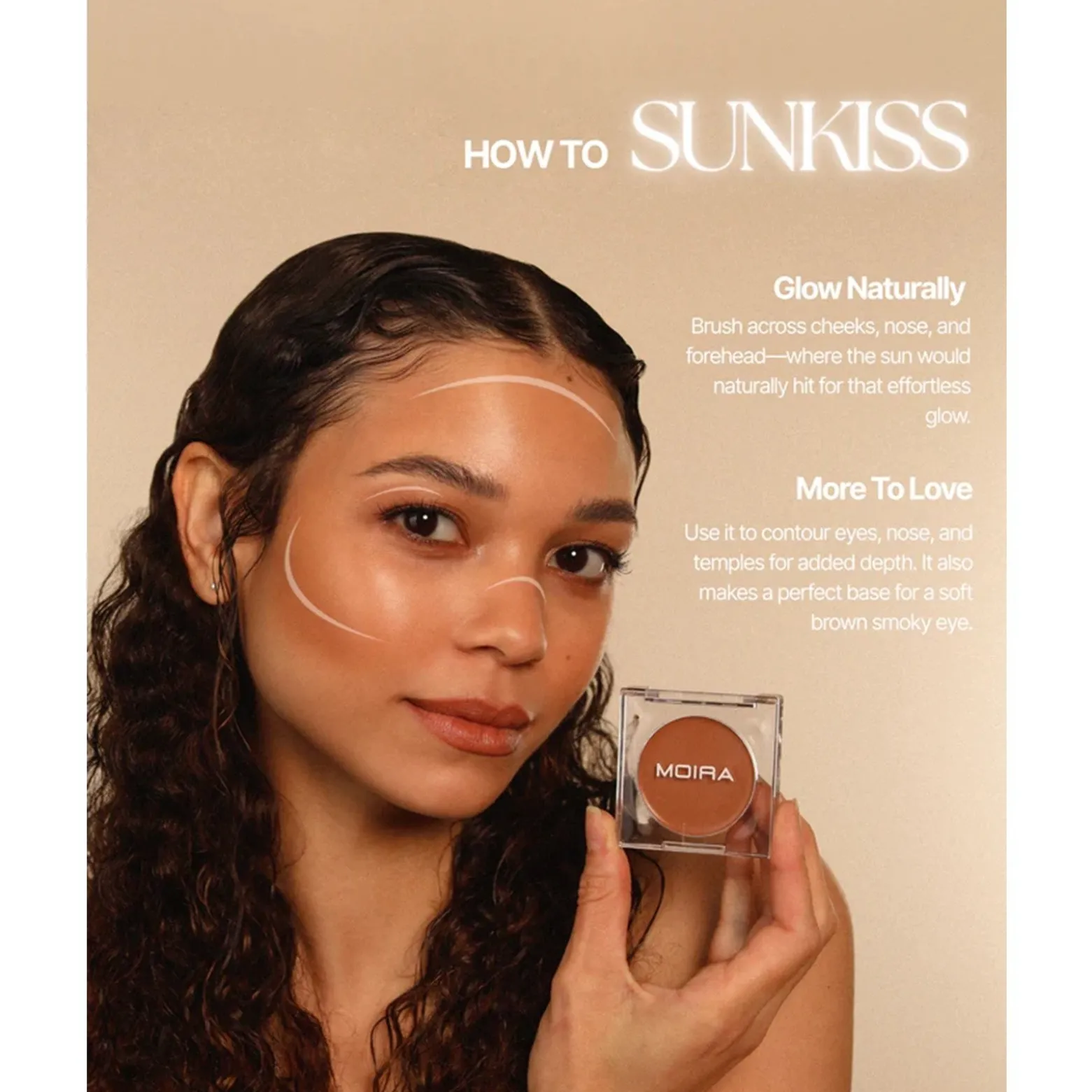 Moira Stay Golden Cream Bronzer & Contour 250N 3.8g (0.134oz)