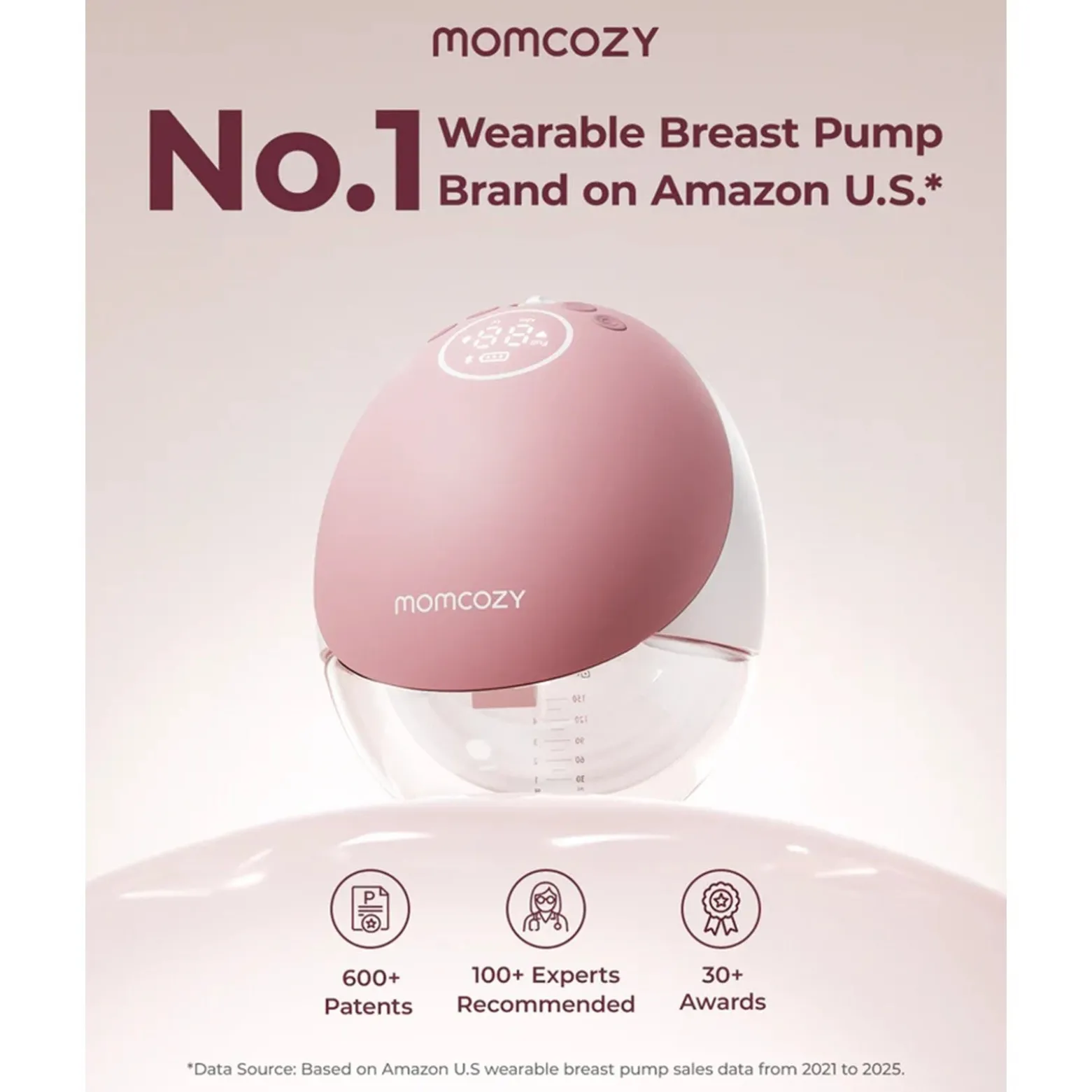 Momcozy M9 Mobile Flow™ Hands-Free Single Breast Pump Cozy Red