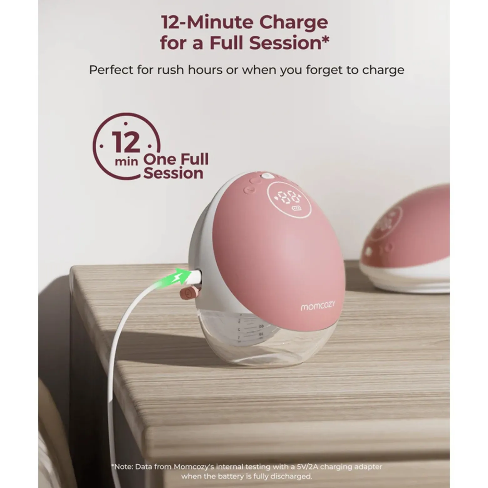 Momcozy M9 Mobile Flow™ Hands-Free Single Breast Pump Cozy Red