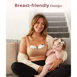 Momcozy M5 Wearable Double Breast Pump Quill Grey