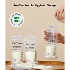 Momcozy TEMP-Sensing Breast Milk Storage Bags 180ml x50 (6.08flozx50)