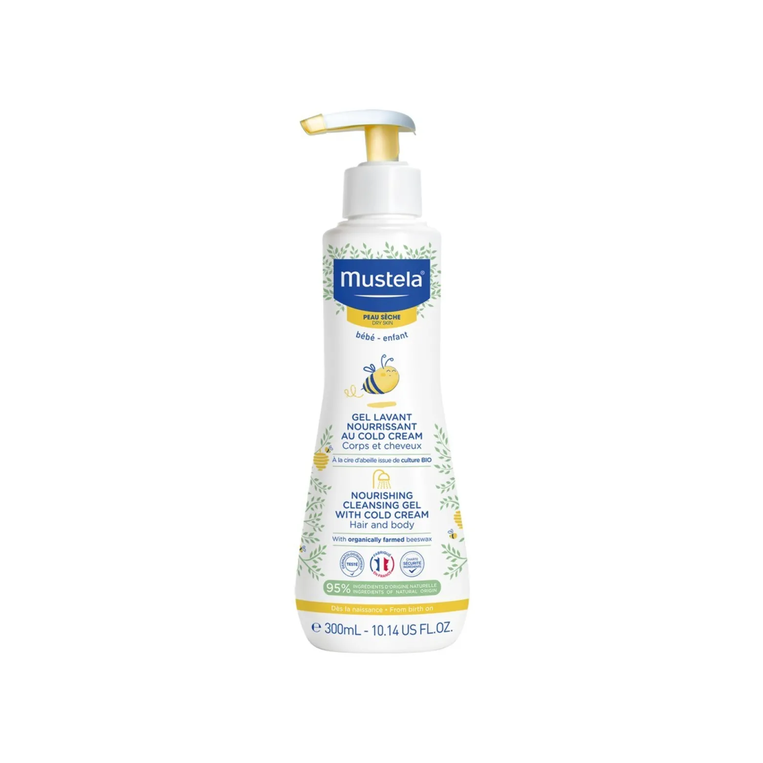 Mustela Baby Dry Skin Nourishing Cleansing Gel w/ Cold Cream 300ml (10.14fl.oz.)
