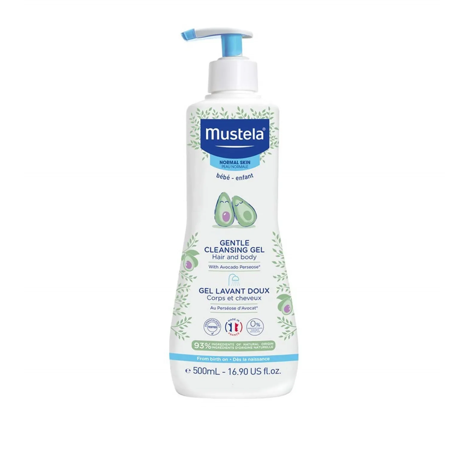 Mustela Baby Gentle Cleansing Gel Hair&Body 500ml (16.91fl oz)