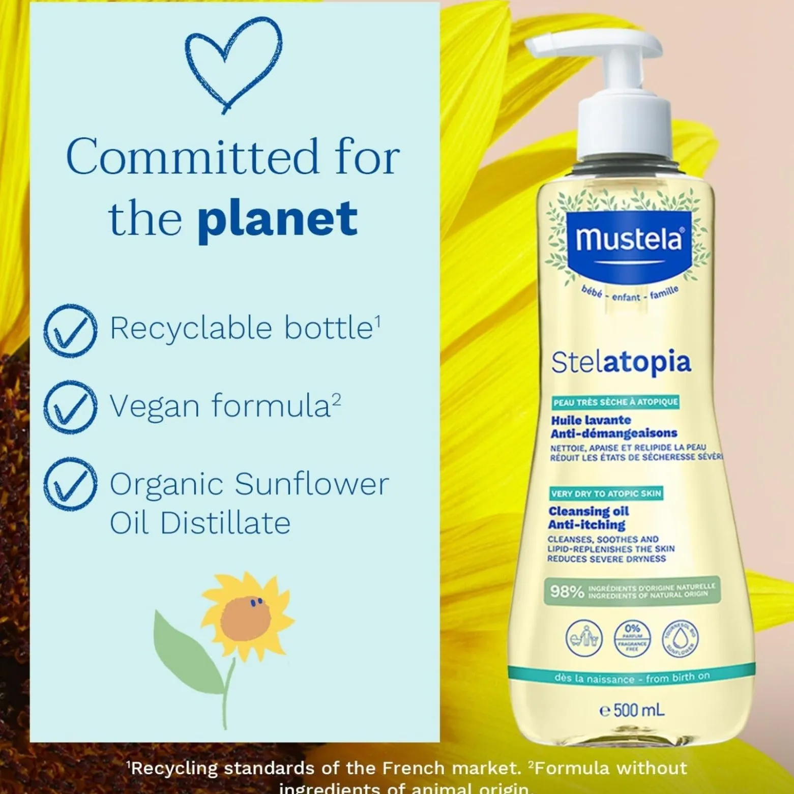 Mustela Stelatopia Anti-Itching Cleansing Oil 500ml (16.9floz)