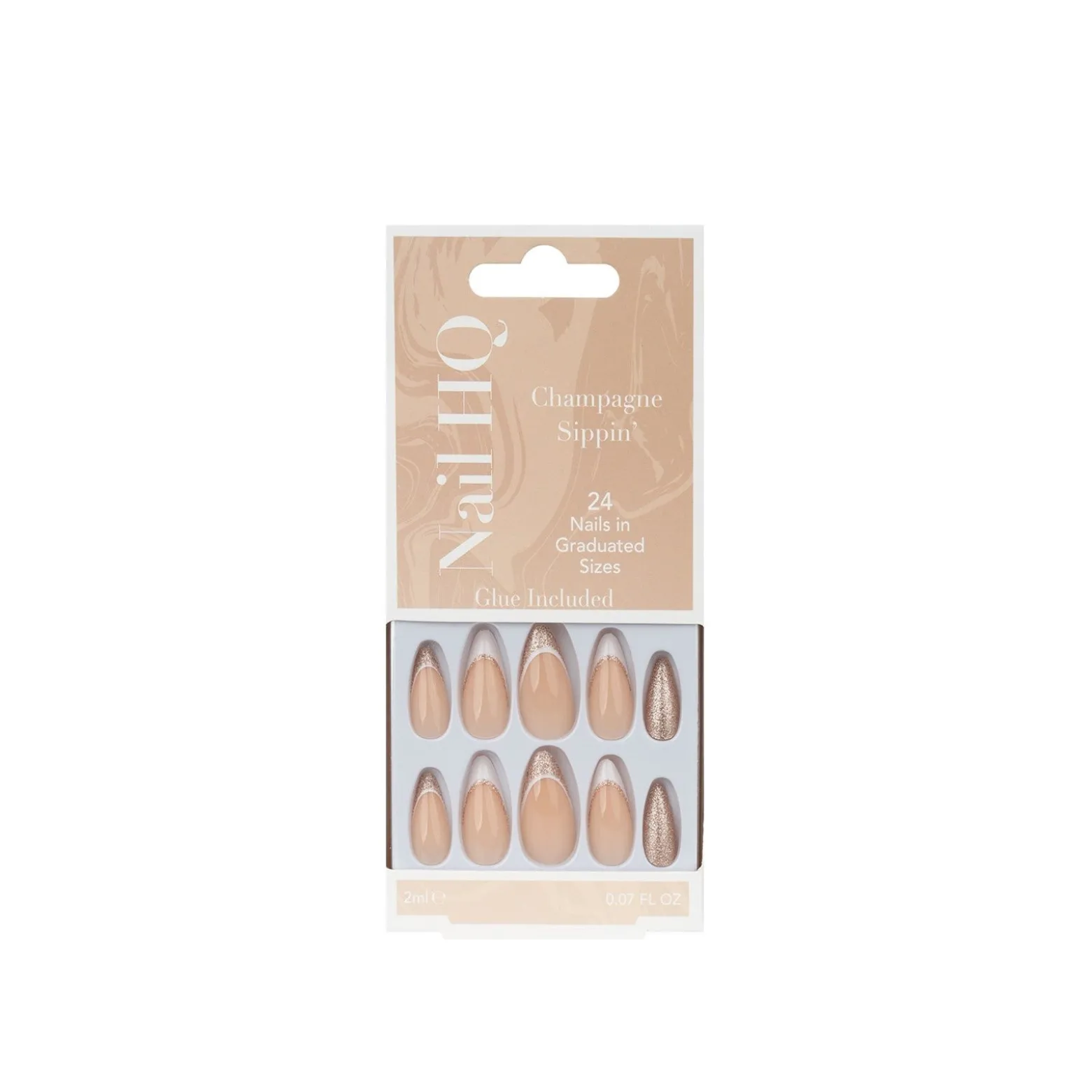 Nail HQ Almond Champagne Sippin' Nails x24