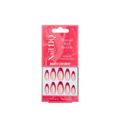Nail HQ Make a Statement Almond Red French Nails x24