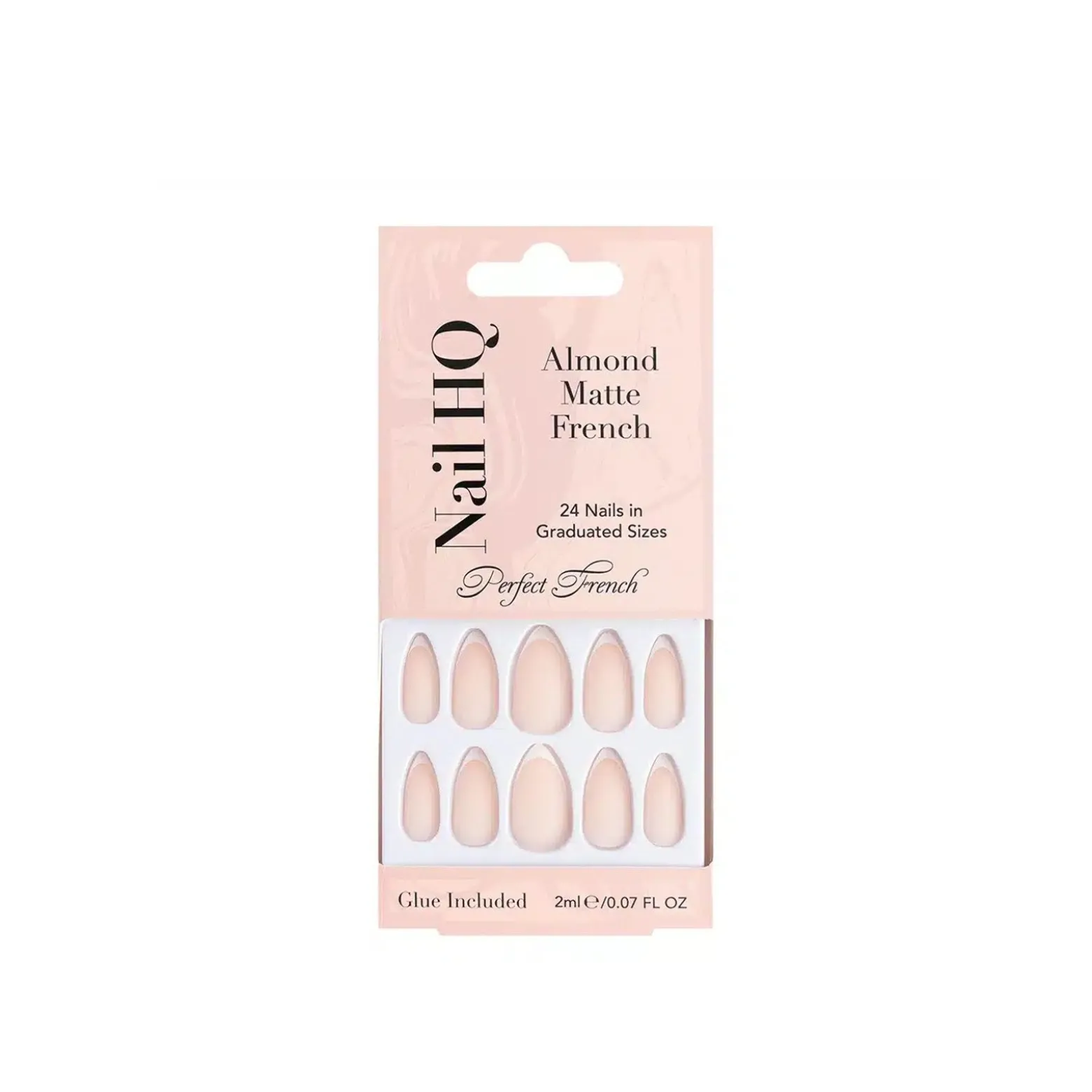 Nail HQ Perfect French Almond Matte French Nails x24