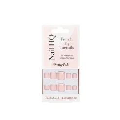 Nail HQ Pretty Pedi French Tip Toenails x24
