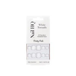 Nail HQ Pretty Pedi White Toenails x24