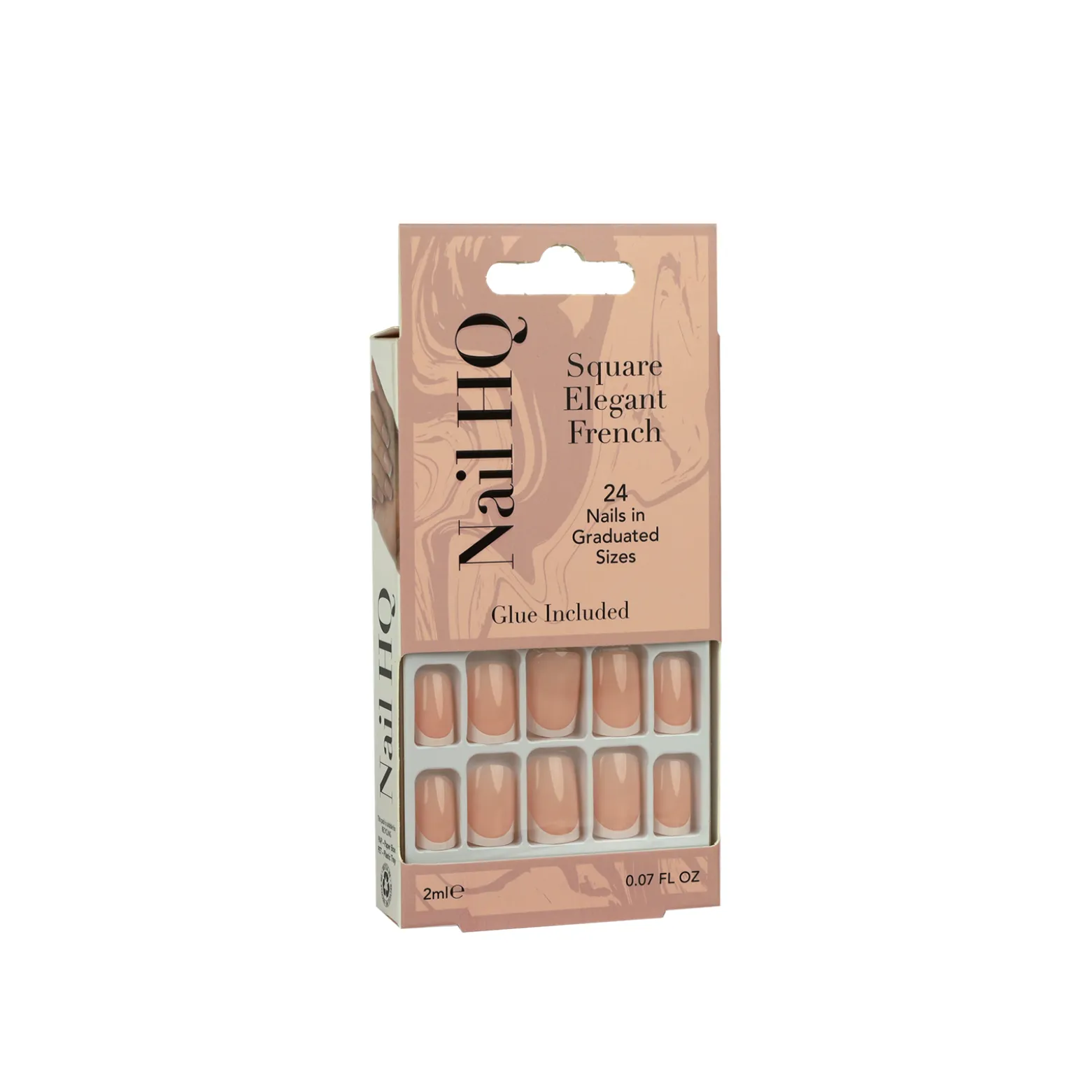 Nail HQ Square Elegant French Tip Nails x24