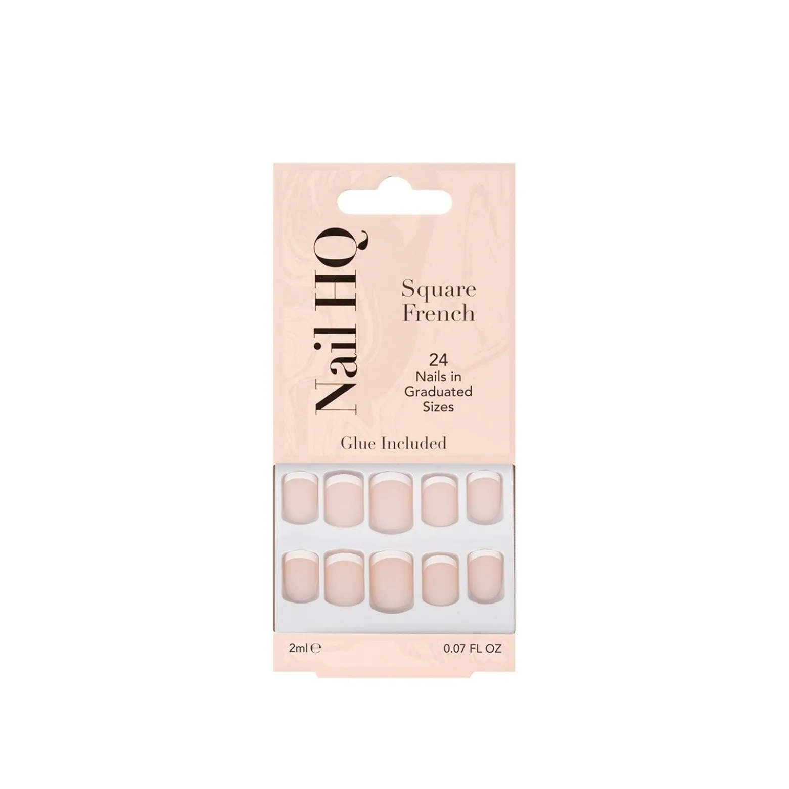 Nail HQ Square French Nails x24