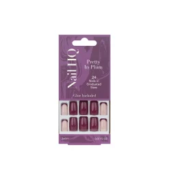 Nail HQ Square Pretty in Plum Nails x24