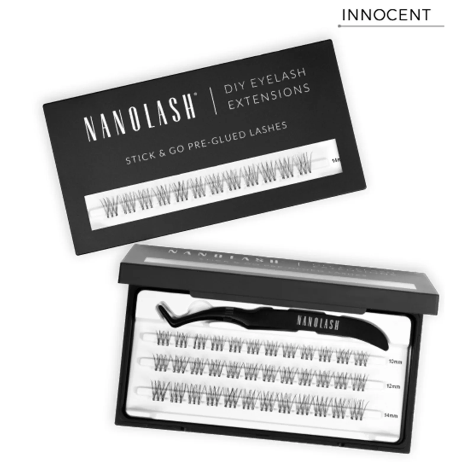 Nanolash DIY Eyelash Extensions Stick & Go Pre-Glued Lashes Innocent