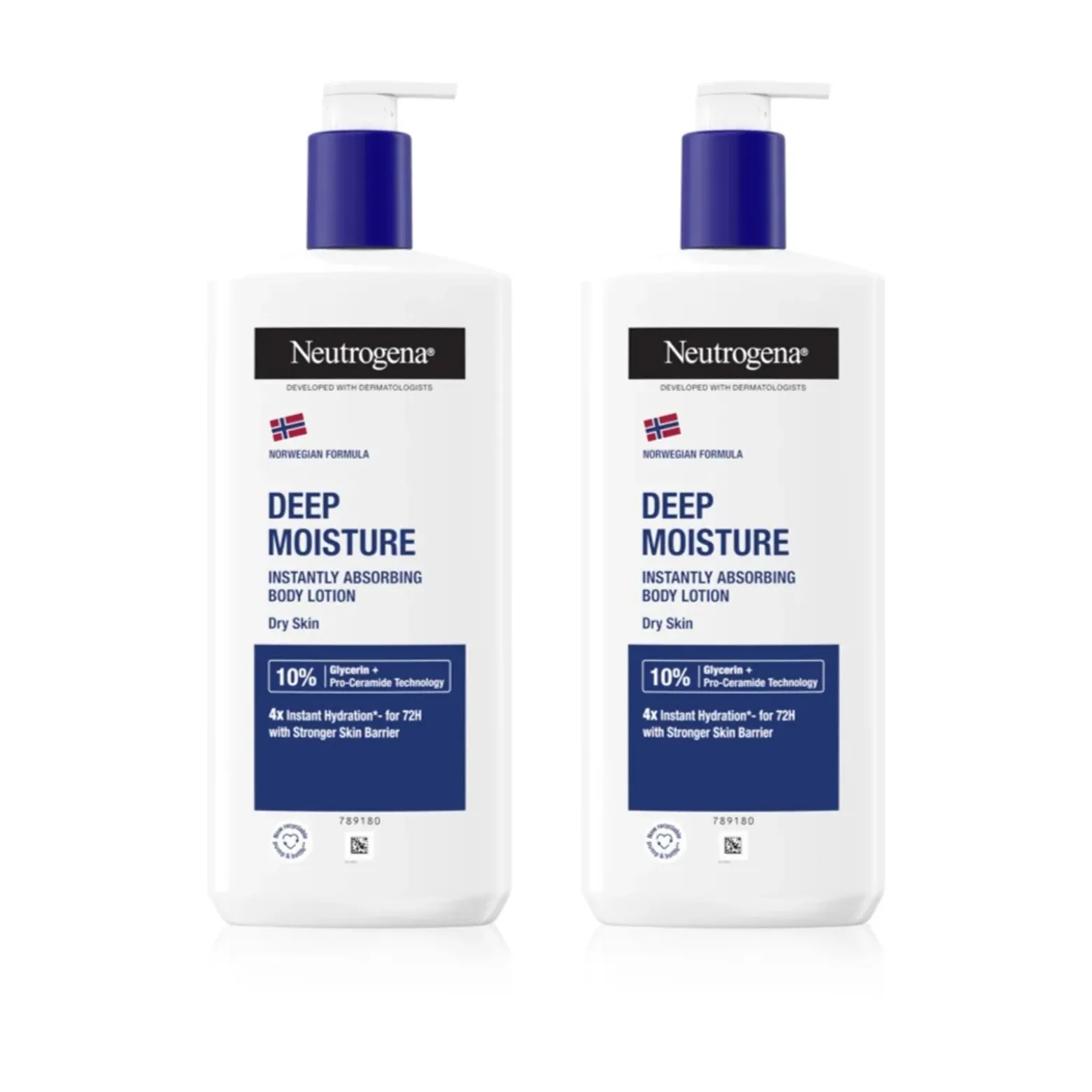 Neutrogena Deep Moisture Body Lotion Dry Skin 750ml x2 (25.36floz x2)