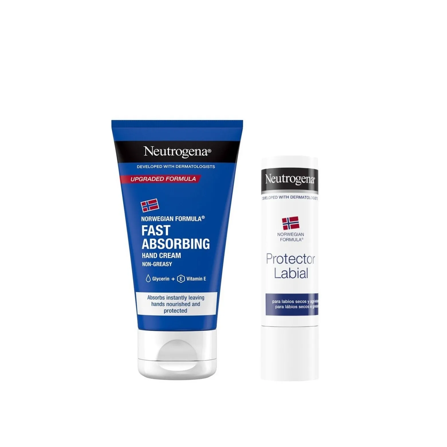 Neutrogena Hand Cream Light Texture 75ml + Lipstick 4.8g (2.54+0.17fl oz+oz)