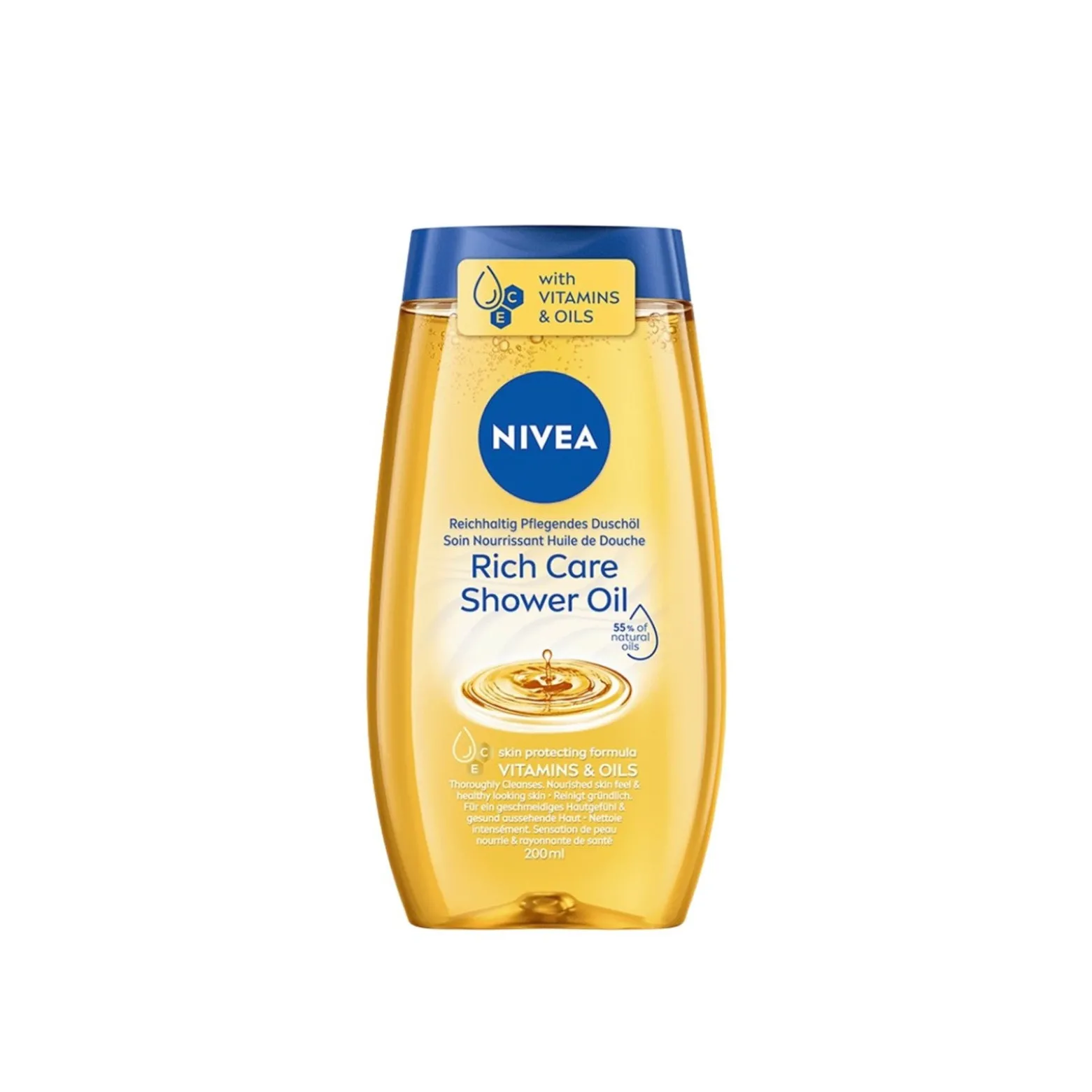 Nivea Rich Care Shower Cleansing Oil 200ml (6.76 fl oz)