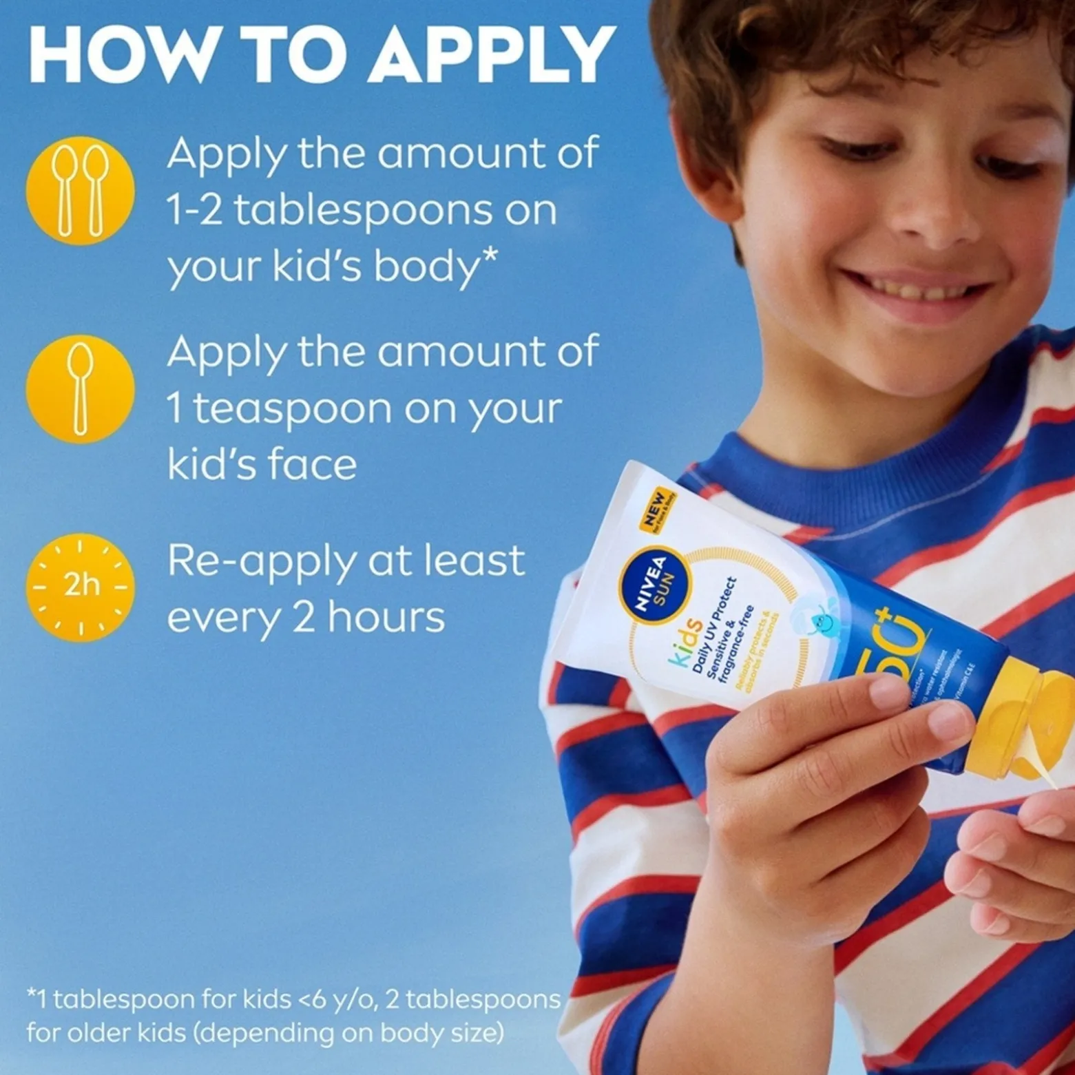 Nivea Sun Kids Daily UV Protect Sunscreen SPF50+ 100ml (3.38floz)