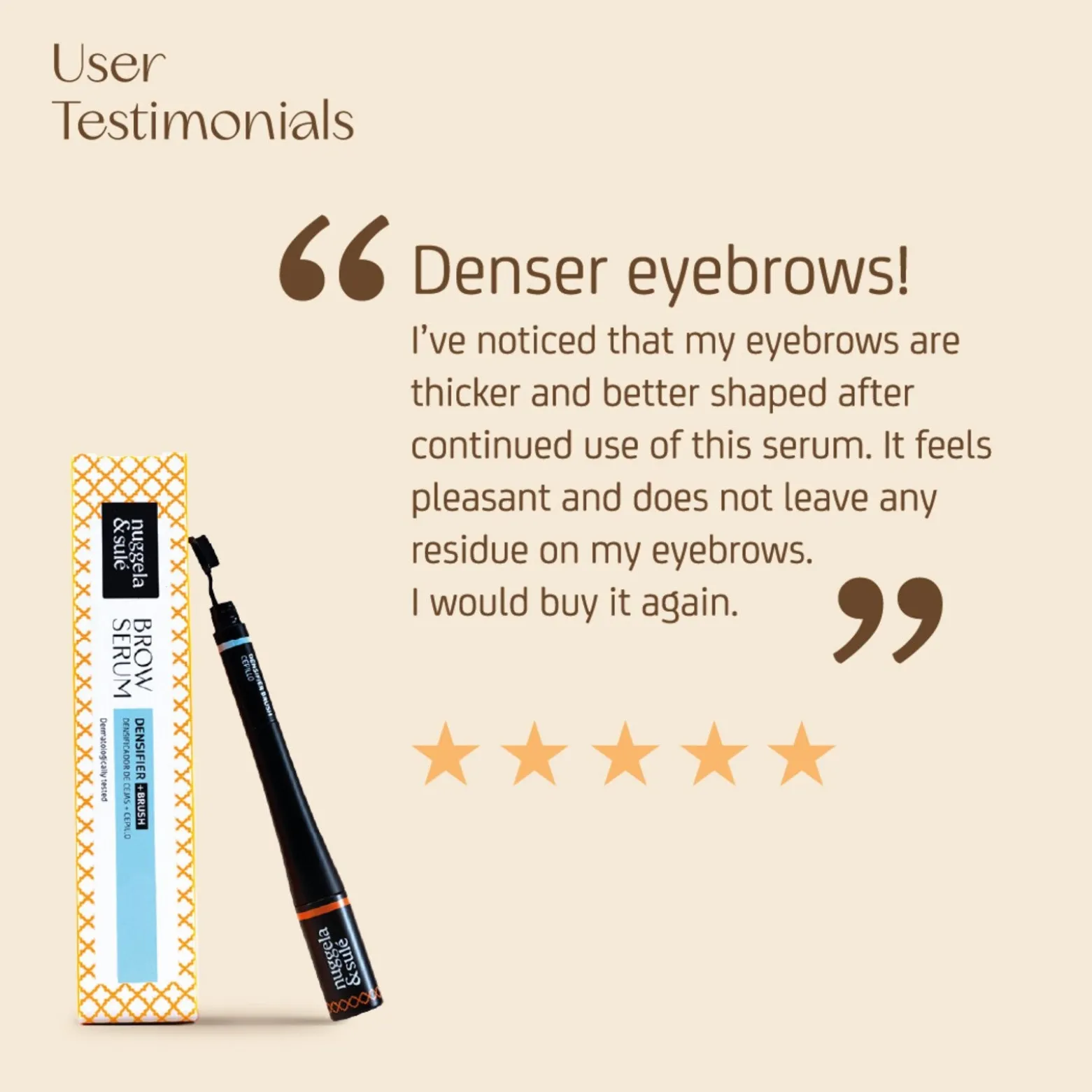 Nuggela & Sulé Brow Serum Densifier + Brush 5ml (0.16floz)