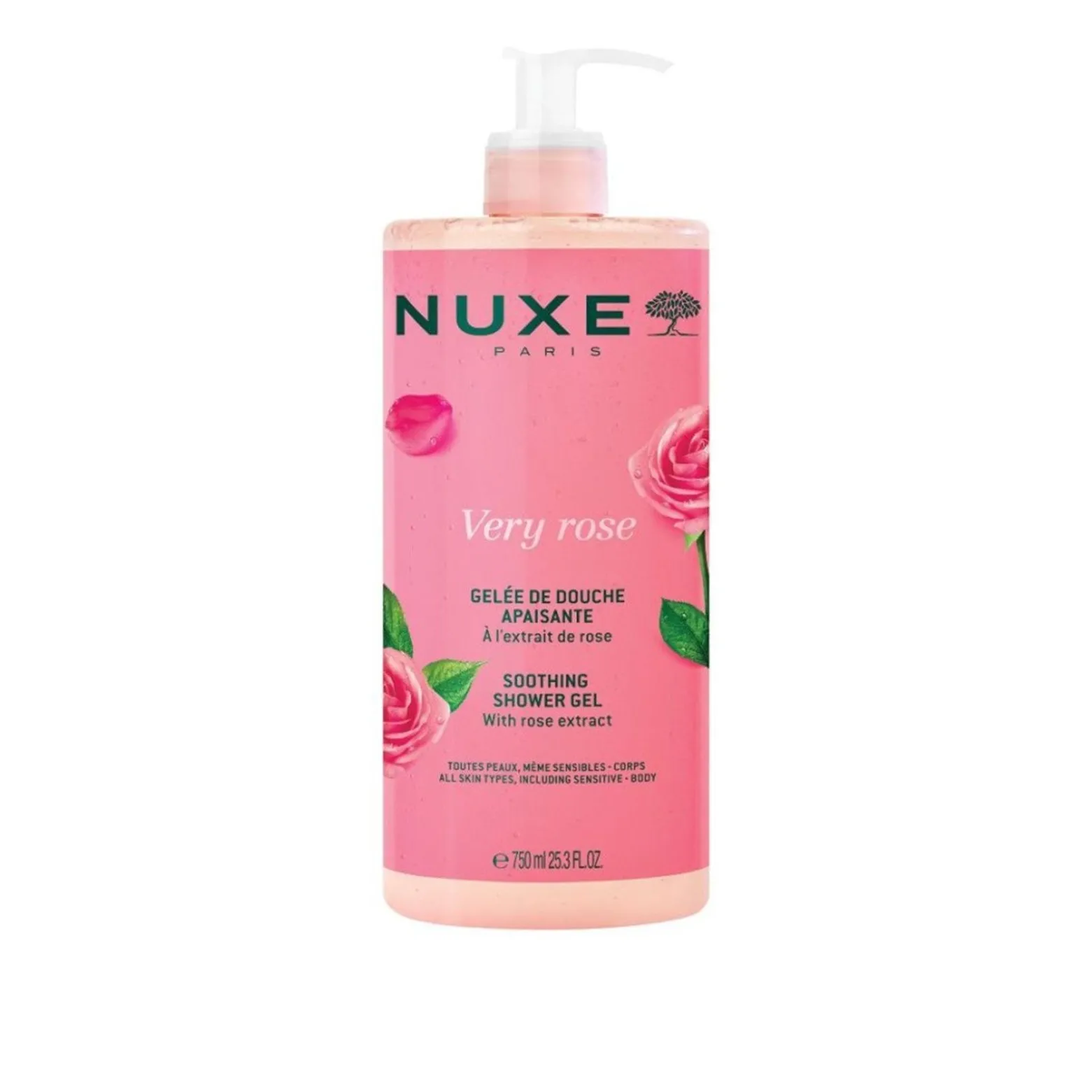 NUXE Very Rose Soothing Shower Gel 750ml (25.3floz)