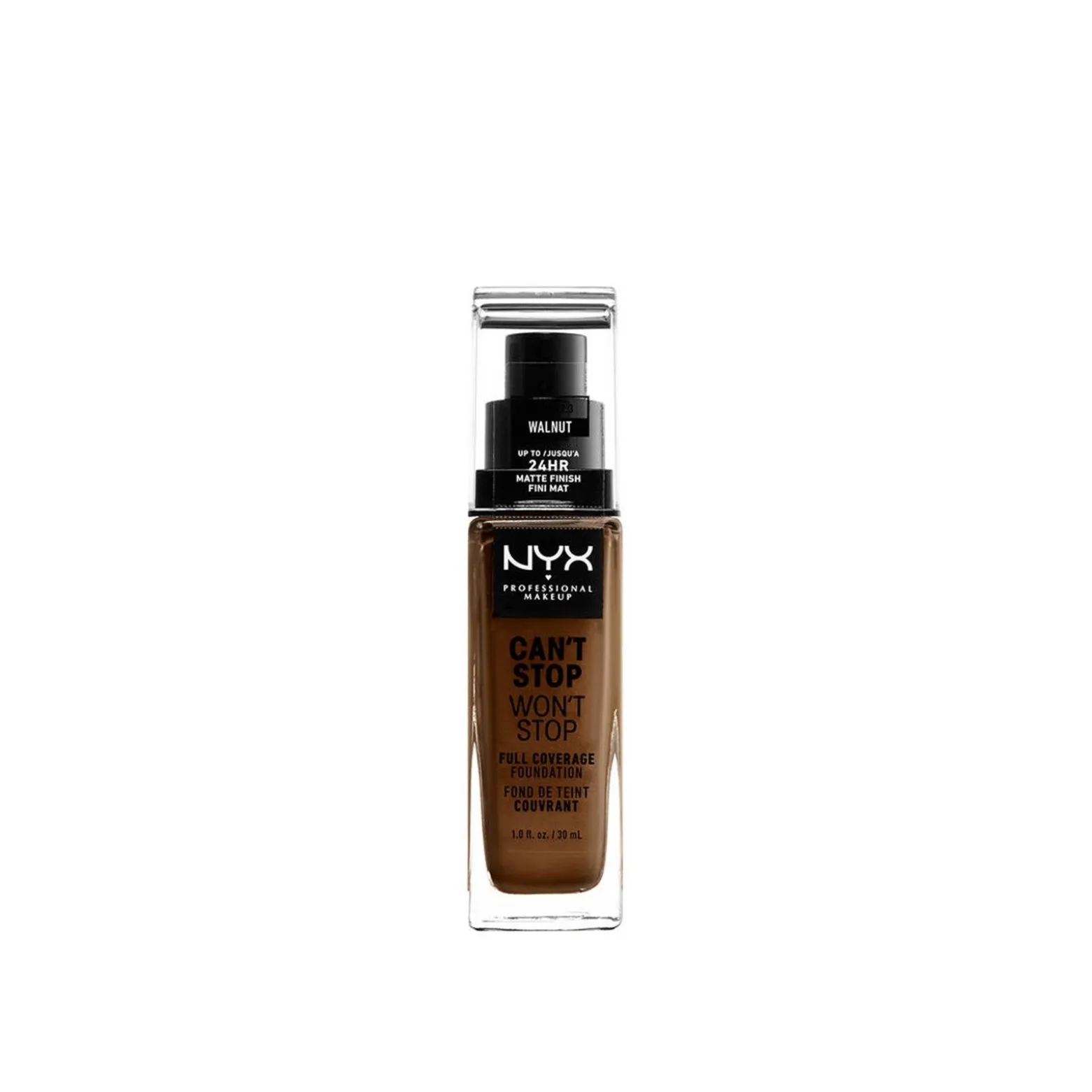NYX Pro Makeup Can't Stop Won't Stop Foundation Walnut 30ml (1.0floz)