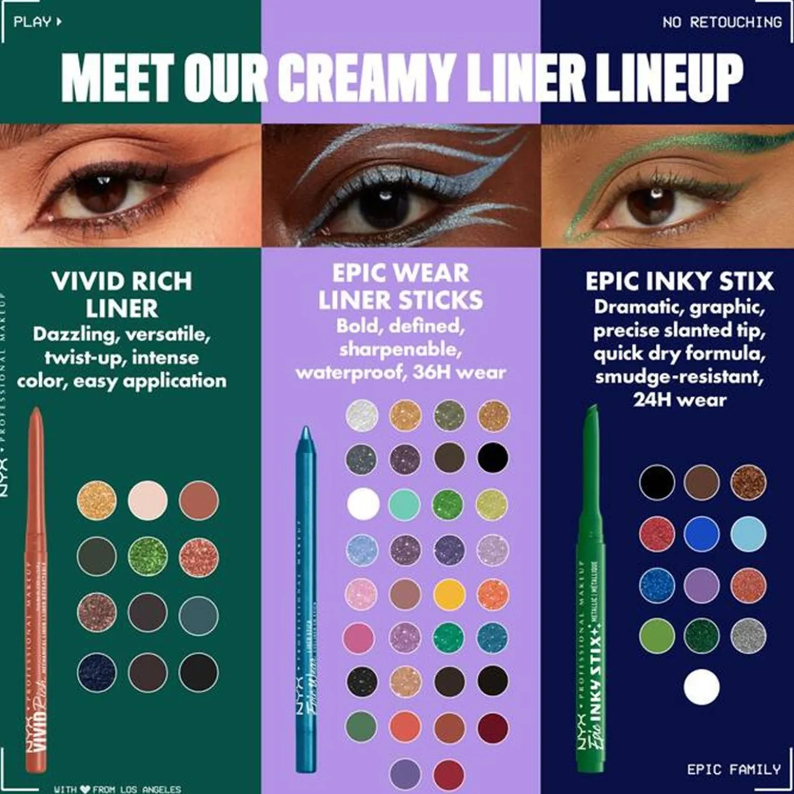 NYX Pro Makeup Epic Inky Stix Cream Gel Liner Kinetic Copper 0.1g (0.003oz)
