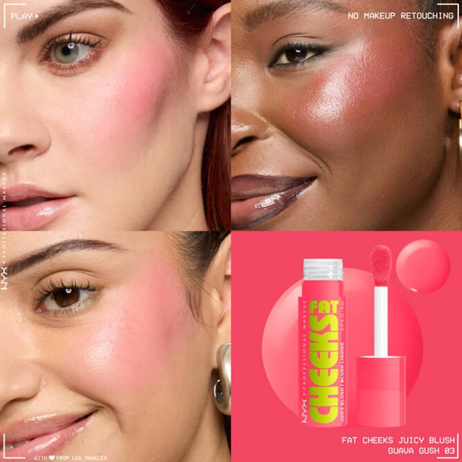 NYX Pro Makeup Fat Cheeks Juicy Plump Blush Guava Gush 8ml (0.27floz)