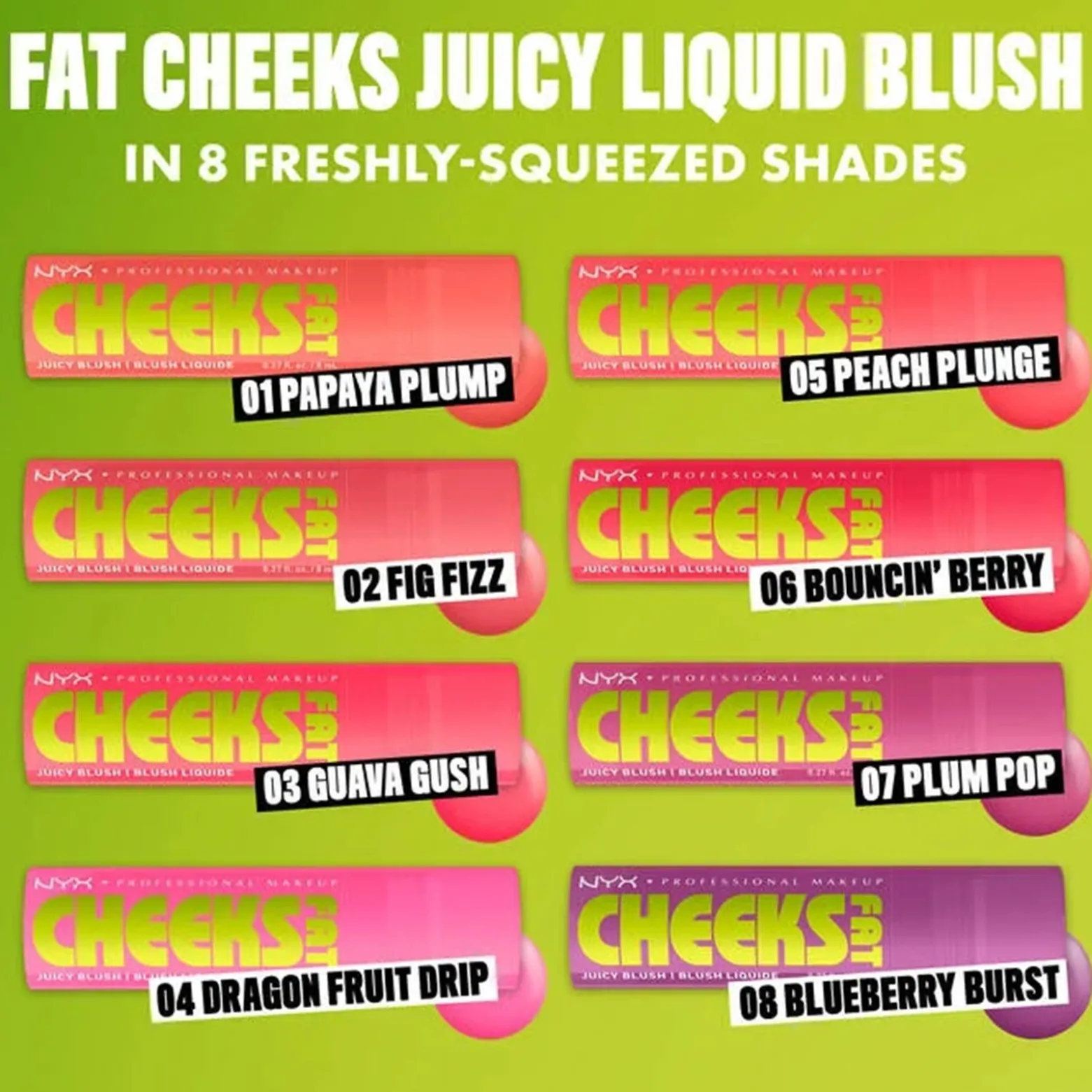 NYX Pro Makeup Fat Cheeks Juicy Plump Blush Papaya Plump 8ml (0.27floz)