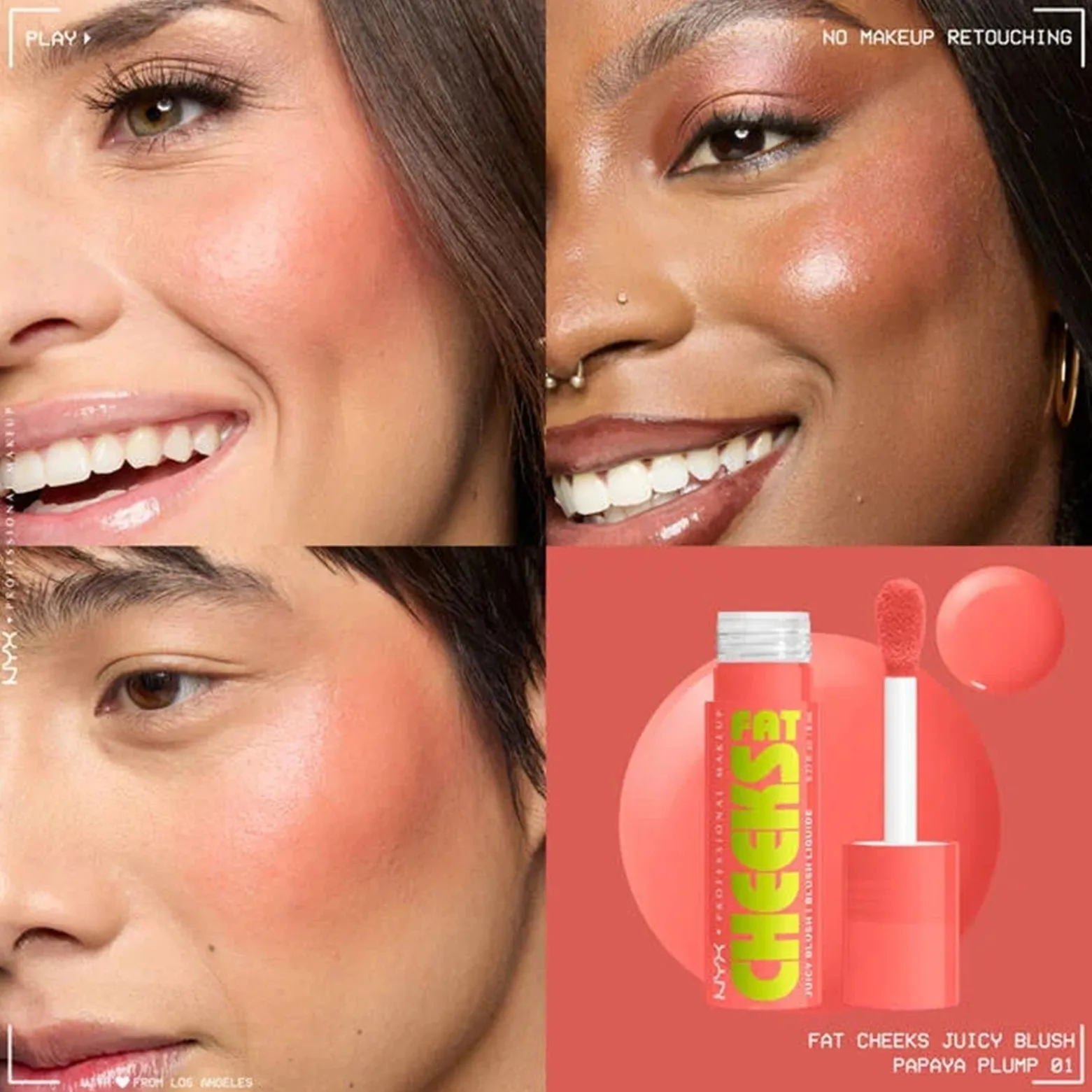 NYX Pro Makeup Fat Cheeks Juicy Plump Blush Papaya Plump 8ml (0.27floz)